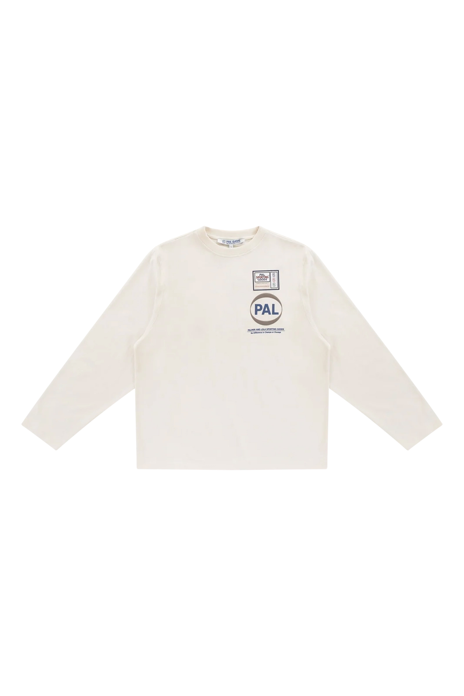 Heren t-shirt lange mouw ecru