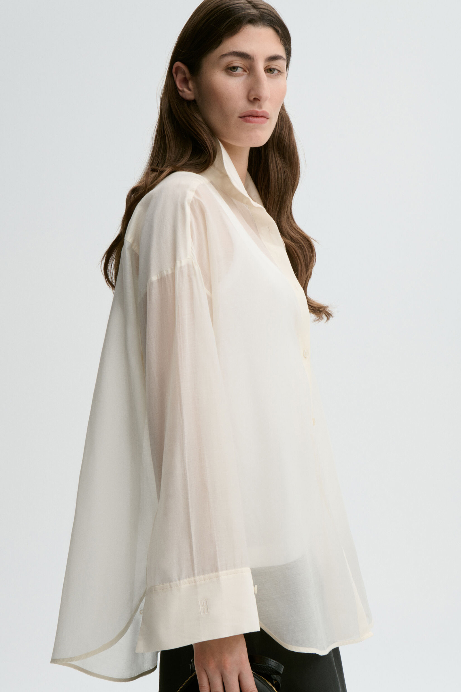Dames blouse lange mouw ecru