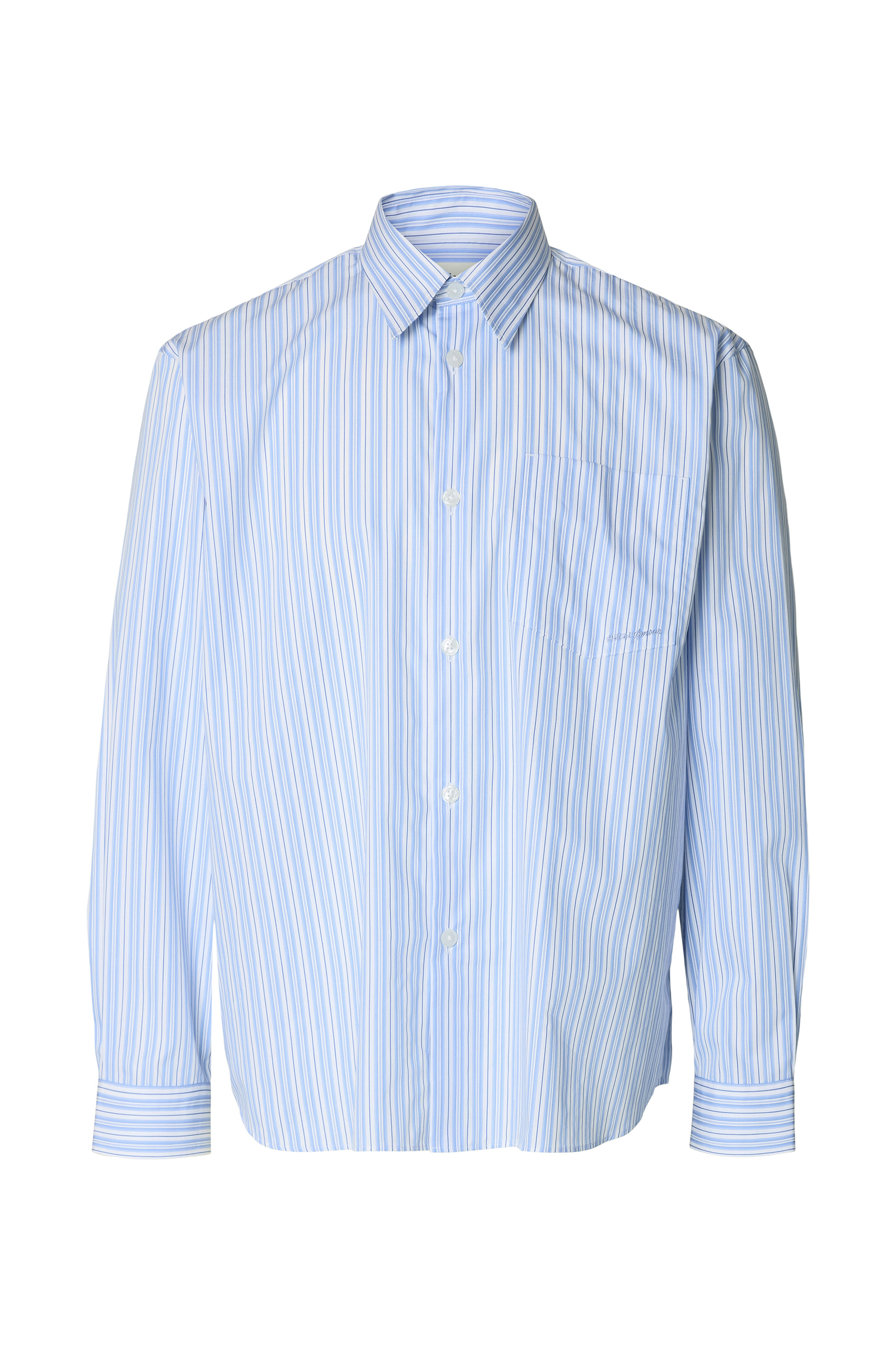 Heren overhemd lm casual blauw