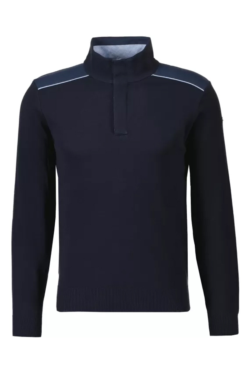 Paul & Shark Fresco Cotton Half Zip Sweater Blauw-2 1