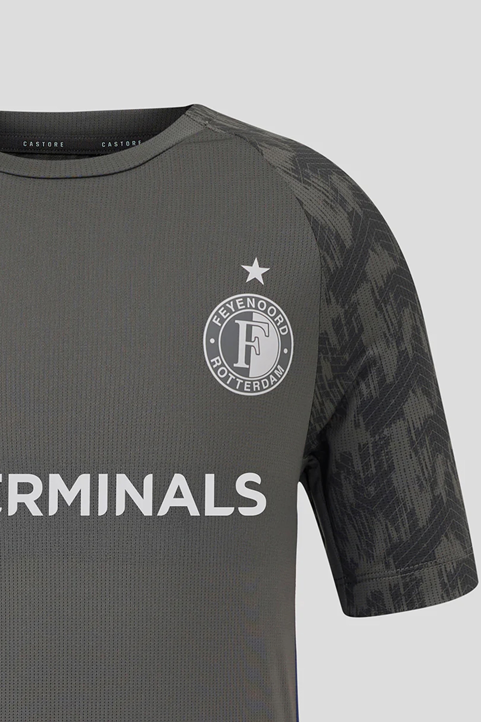 Voetbal jongens club t-shirt grijs