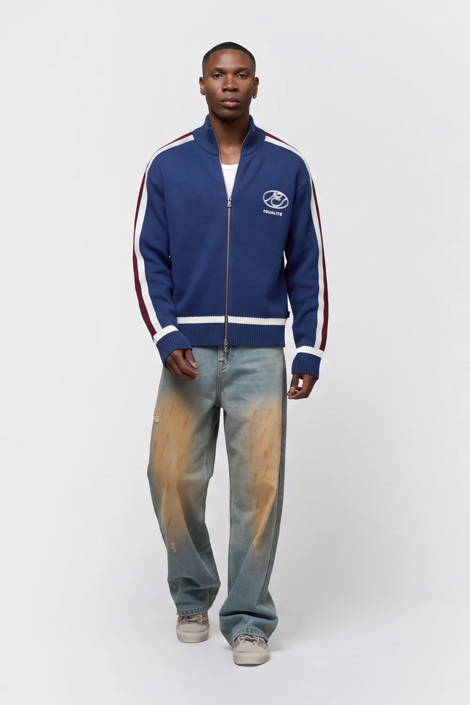 Heren vest blauw