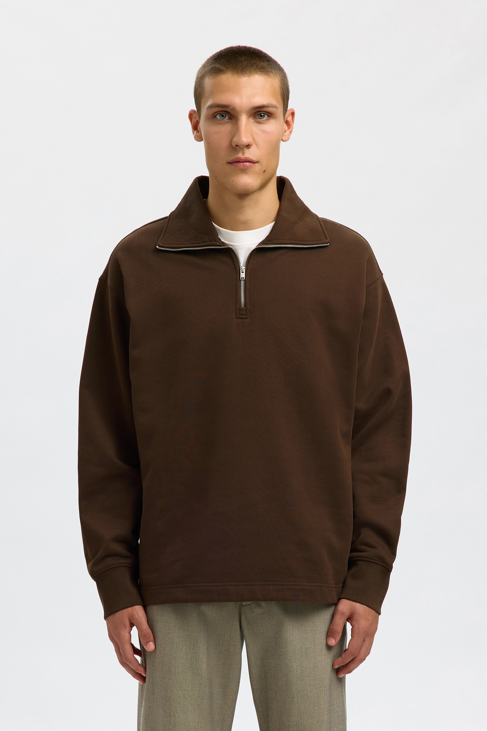 Heren sweater bruin