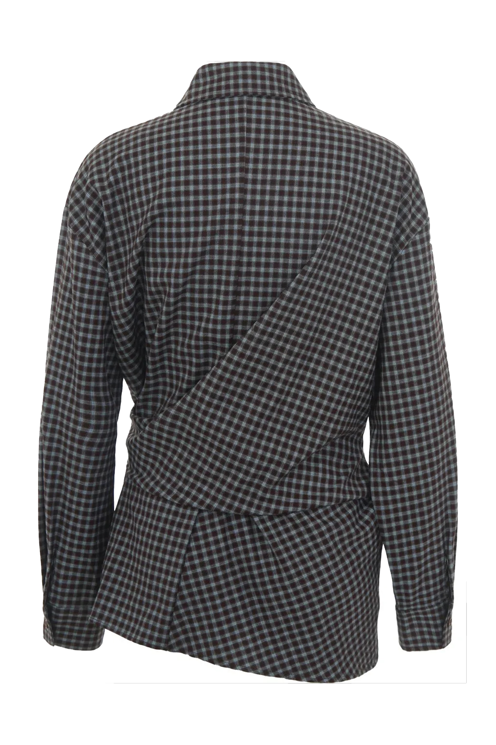 Dames blouse lange mouw blauw