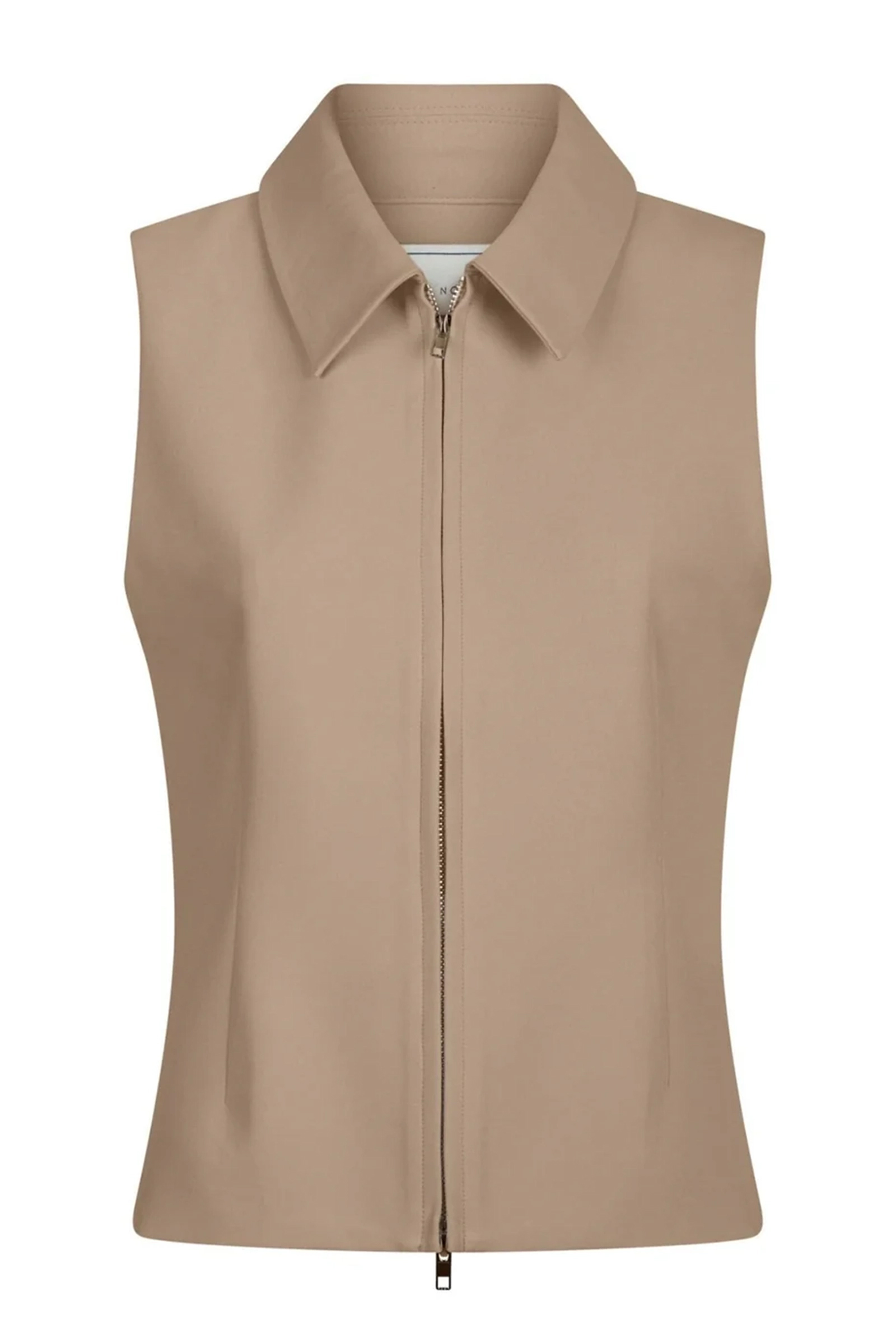 Dames gilet bruin