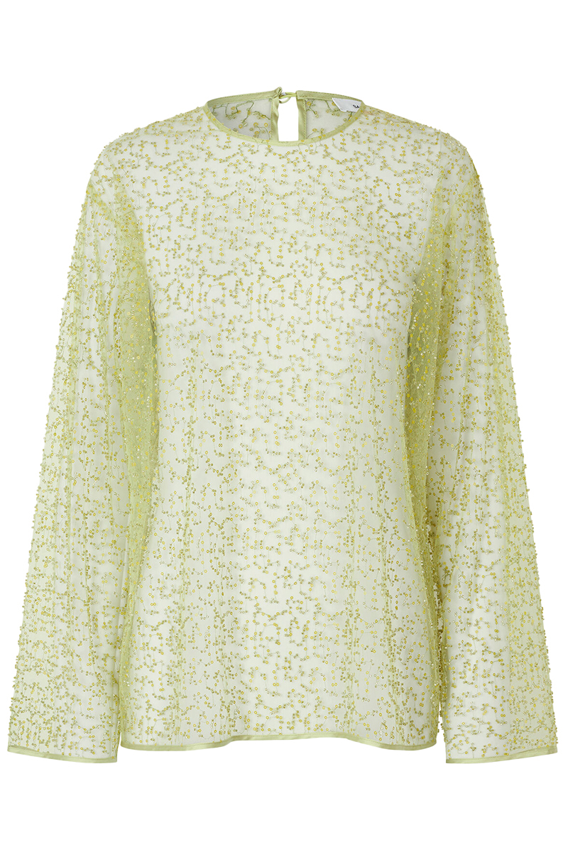 Dames blouse lange mouw groen