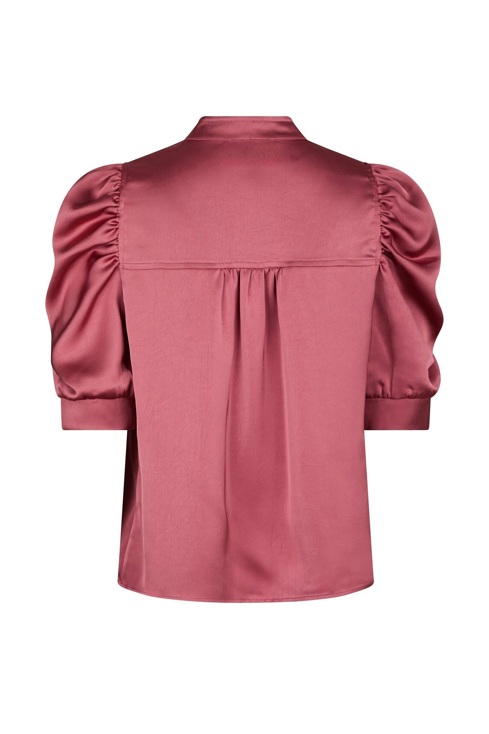 Dames blouse korte mouw rose