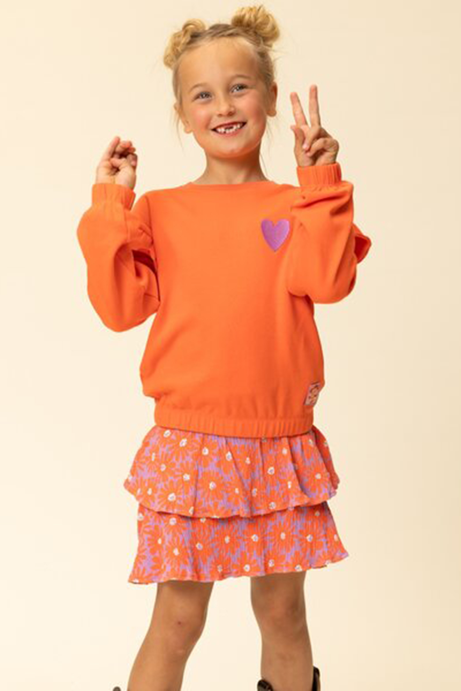 Meisjes sweater oranje