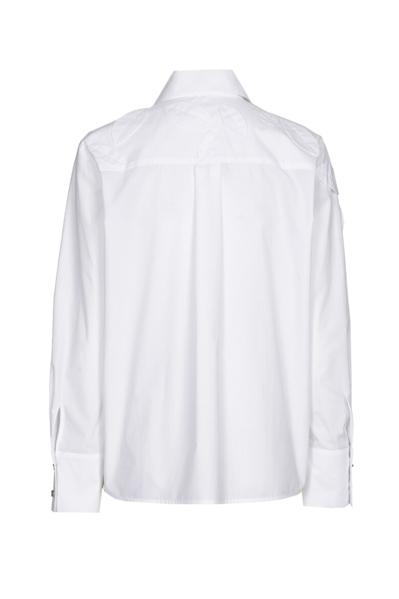 Dames blouse lange mouw wit