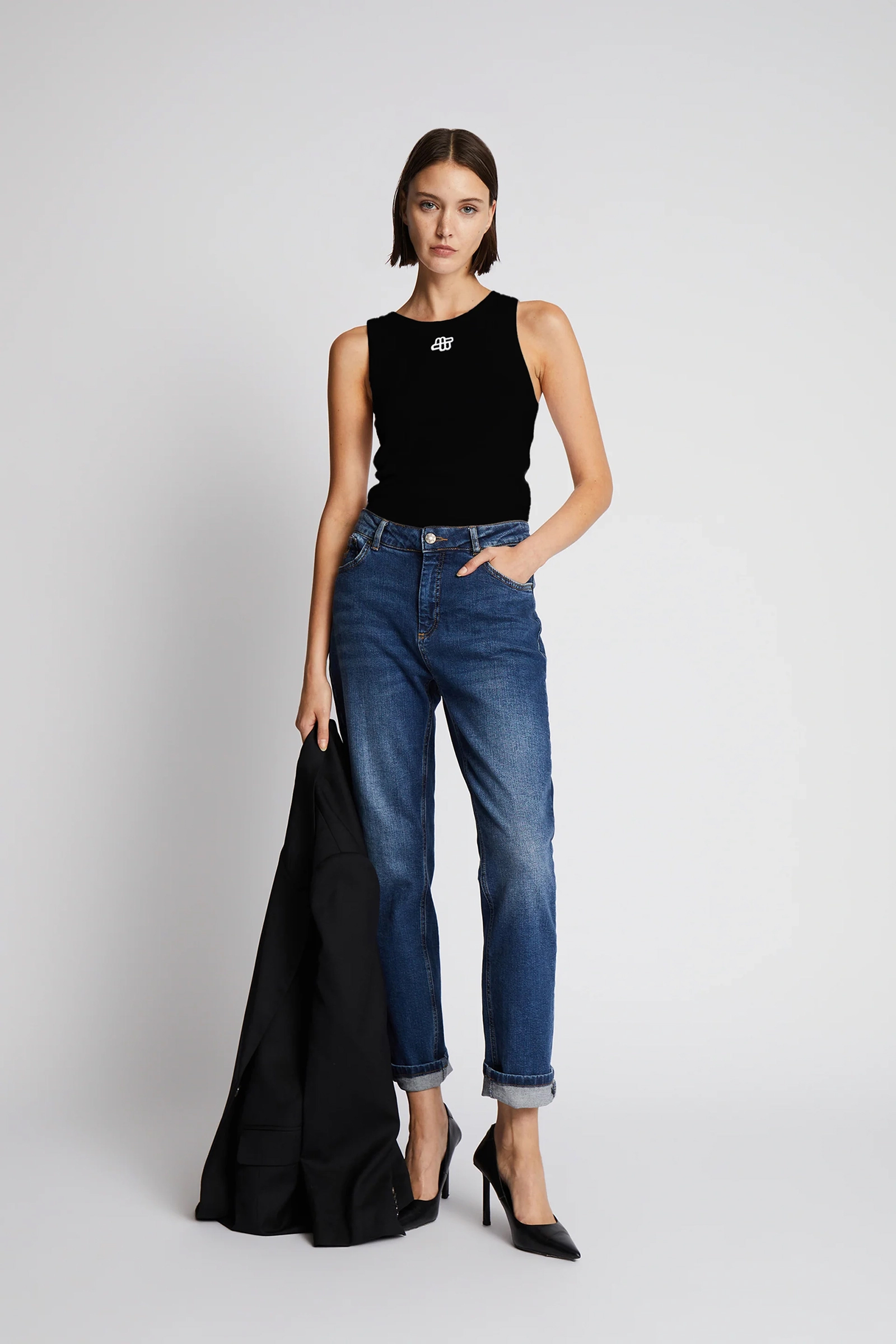 Dames top zwart