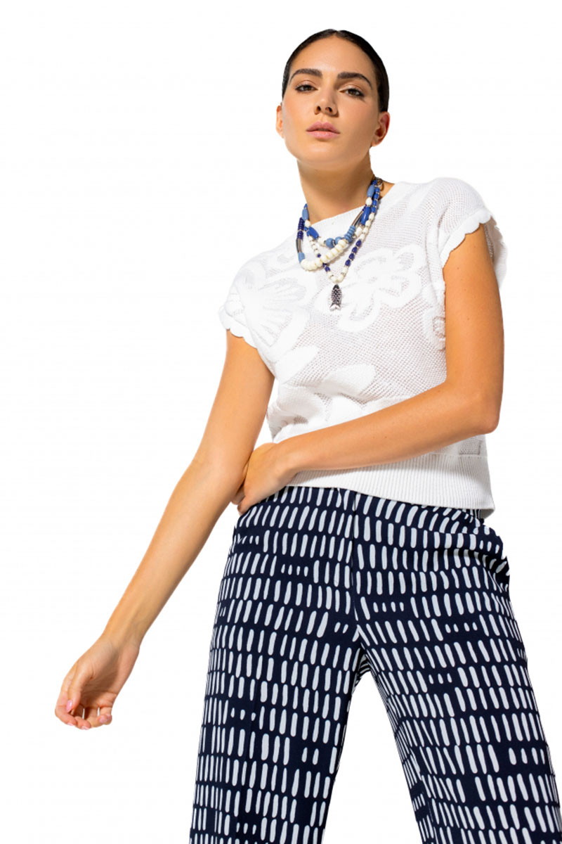 Dames top ecru