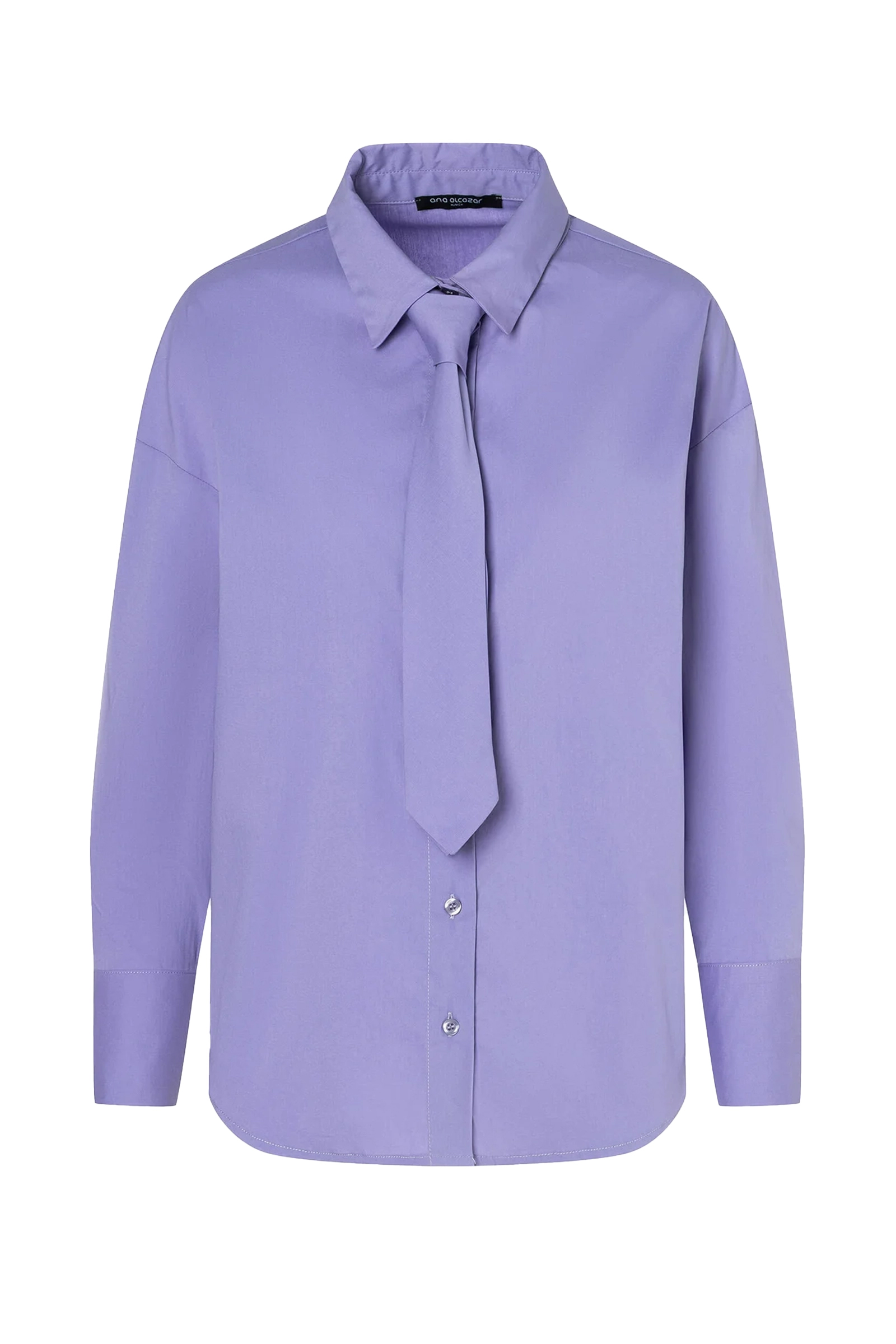 Dames blouse lange mouw paars