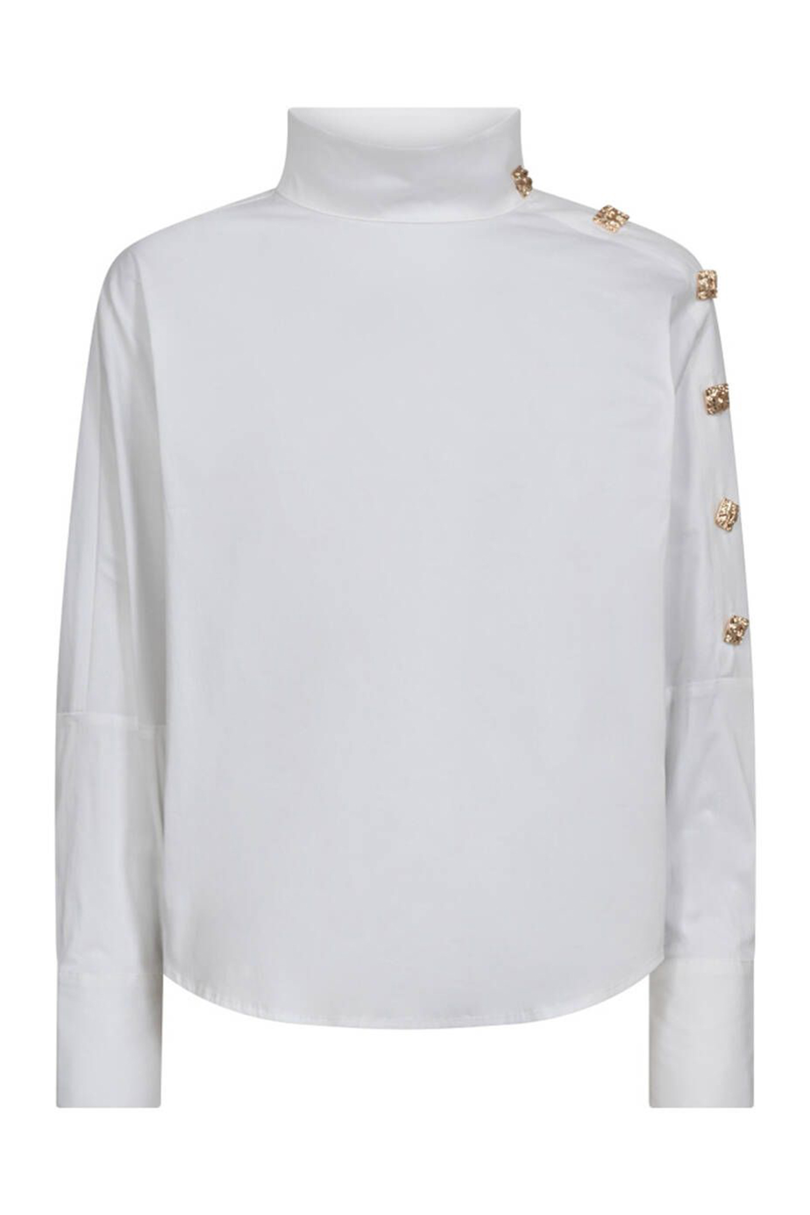 Dames blouse lange mouw wit