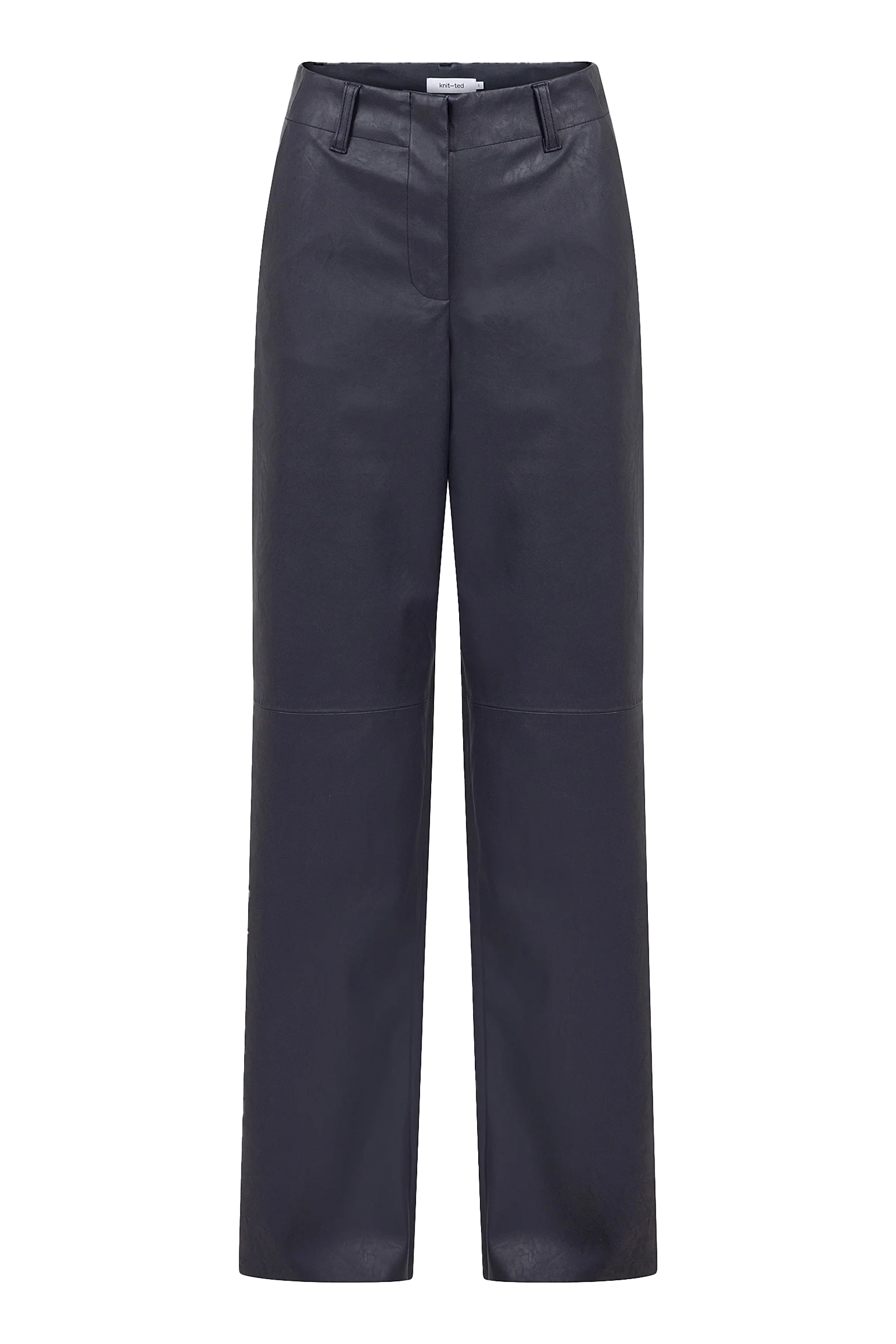 Dames leren broek blauw