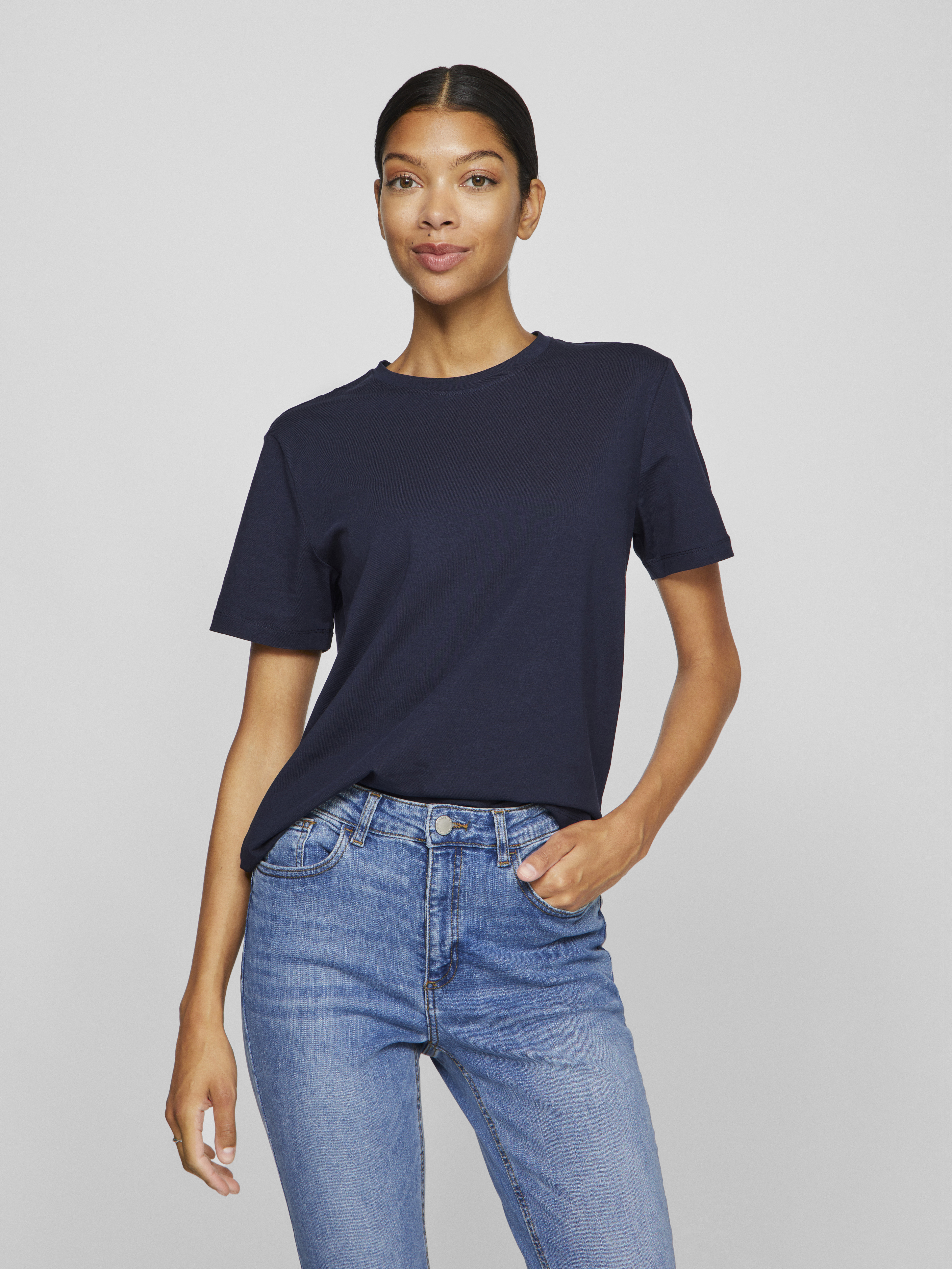 Vila VINORA S/S T-SHIRT - NOOS 227515-Navy Blazer 3