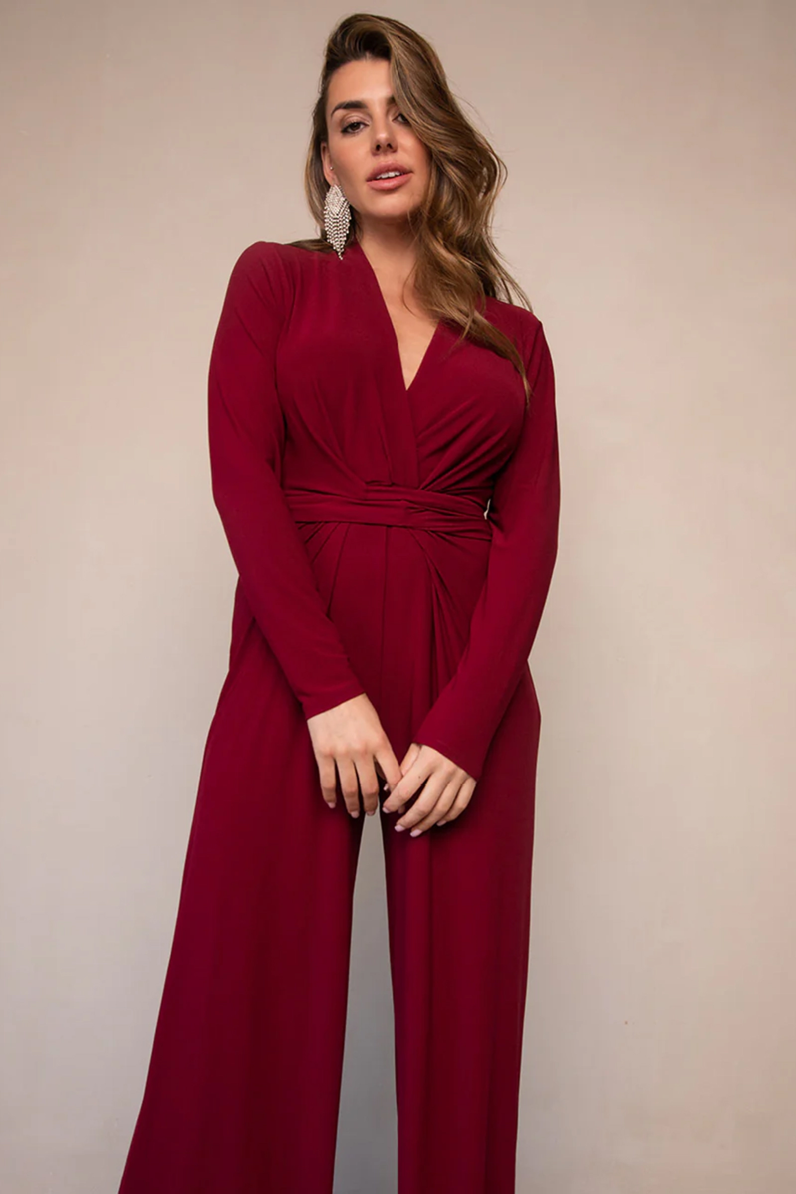 Dames jumpsuit/tuinbroek rood