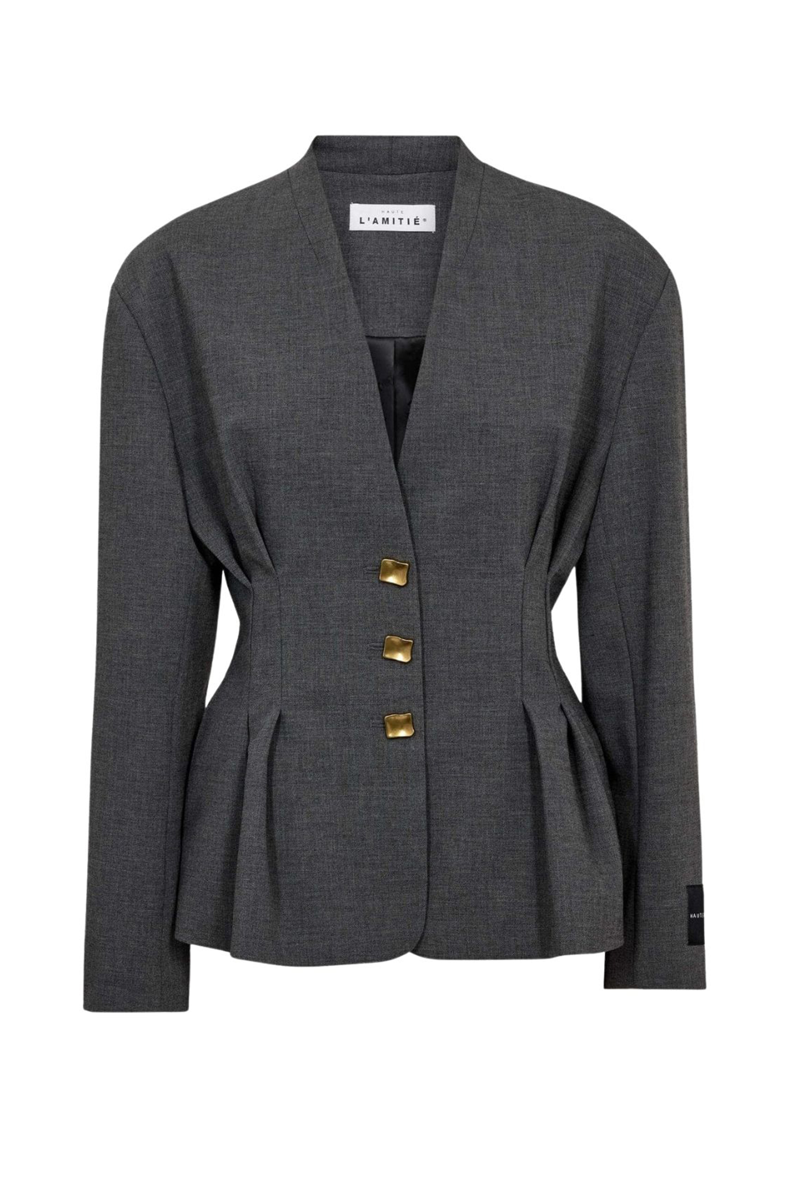 Dames blazer grijs