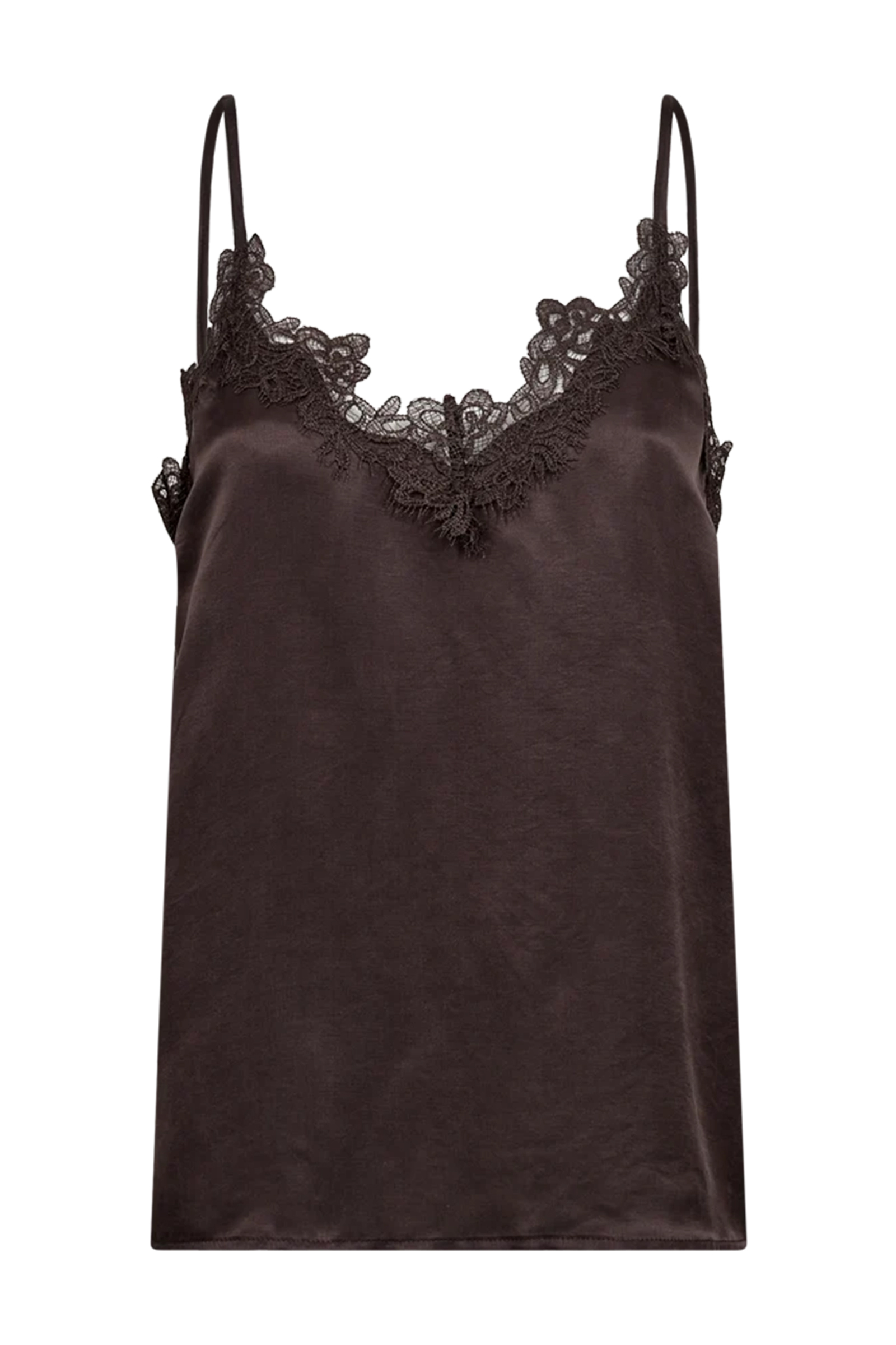 Dames top bruin