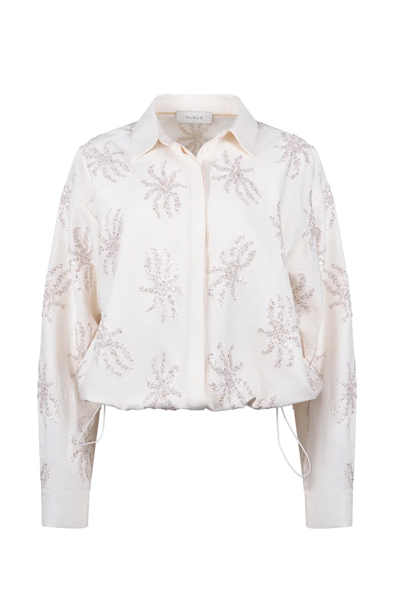Dames blouse lange mouw ecru