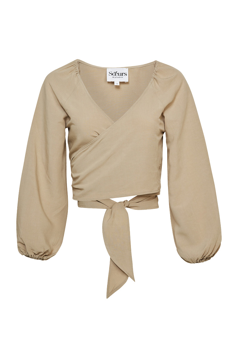 Soeurs de Provence Dames blouse lange mouw Bruin/Beige-1 1
