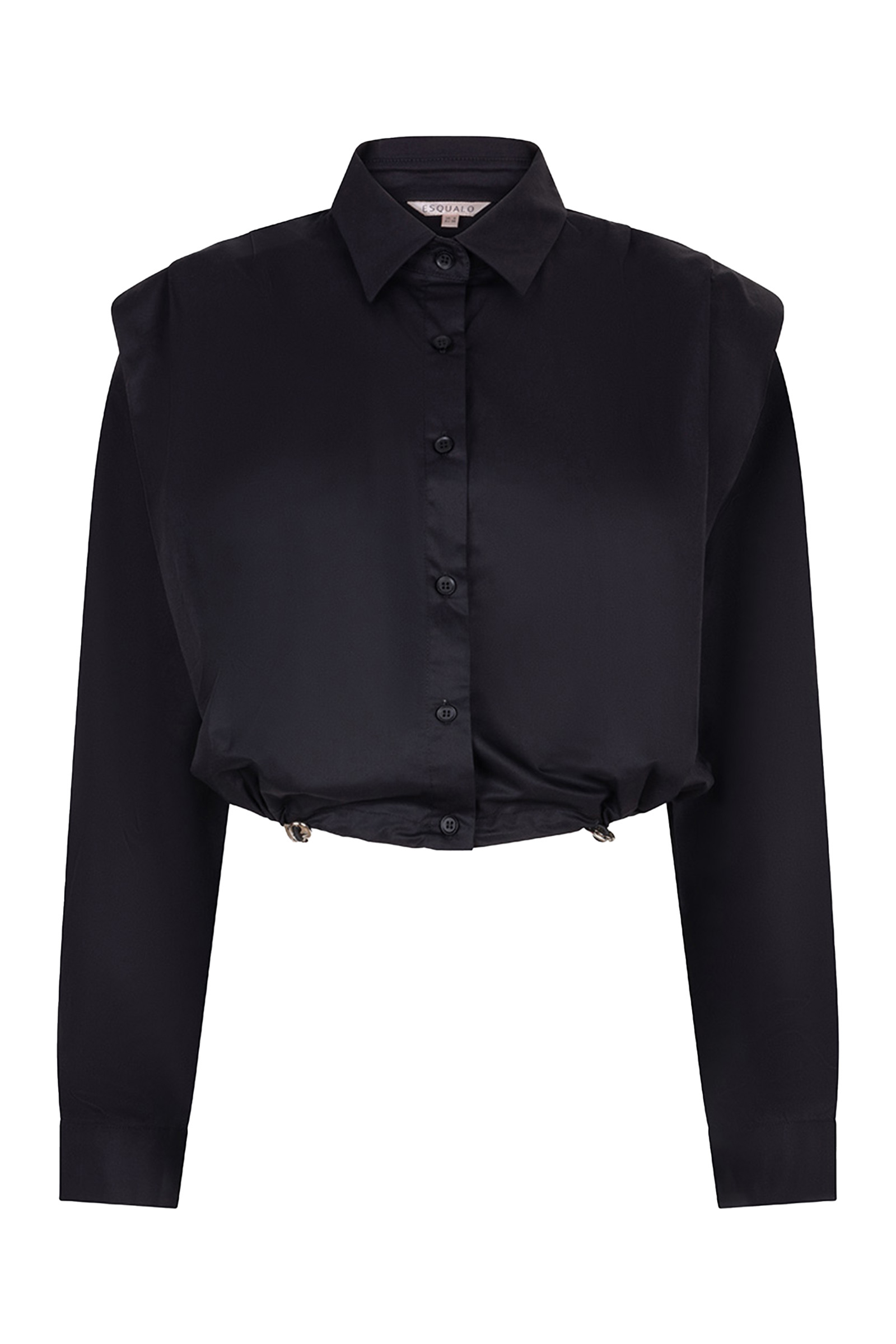 Dames blouse lange mouw zwart