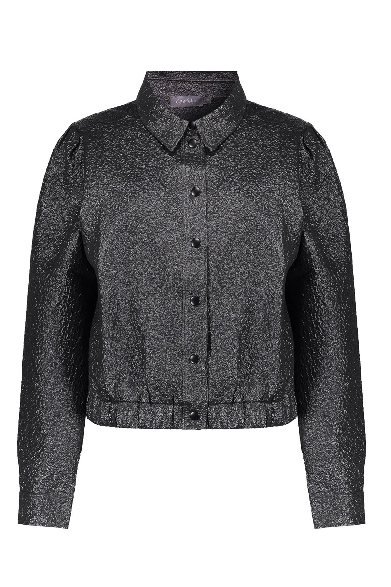 Dames blouse lange mouw grijs