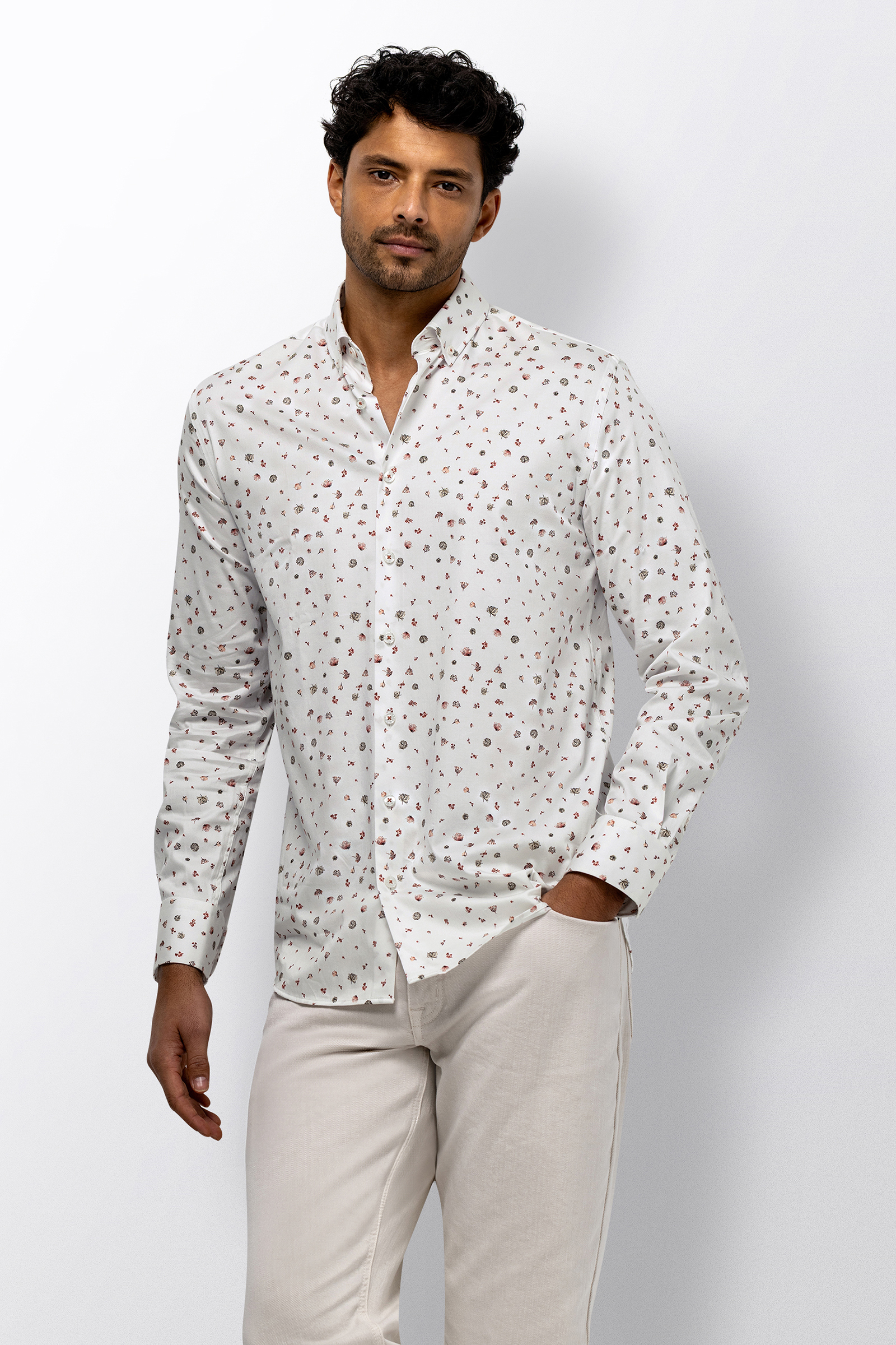 Heren overhemd lm casual rose