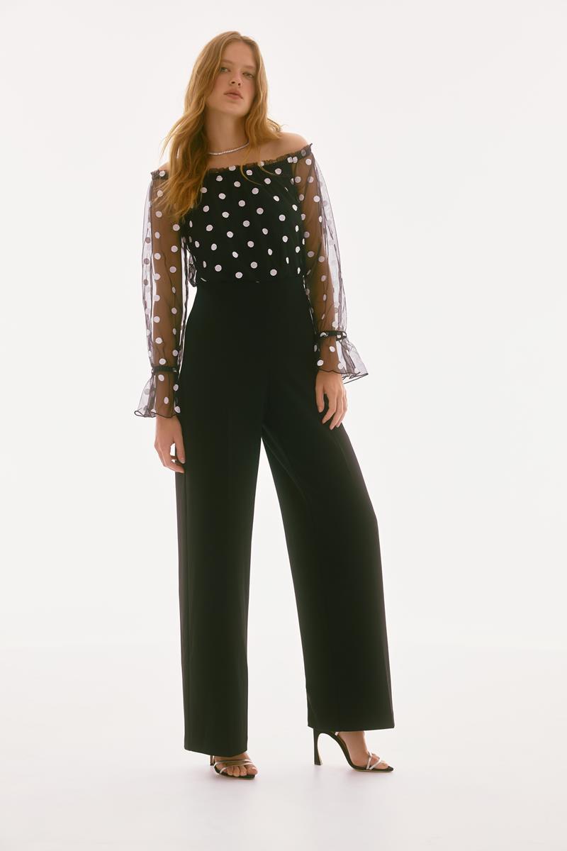 Dames jumpsuit/tuinbroek zwart