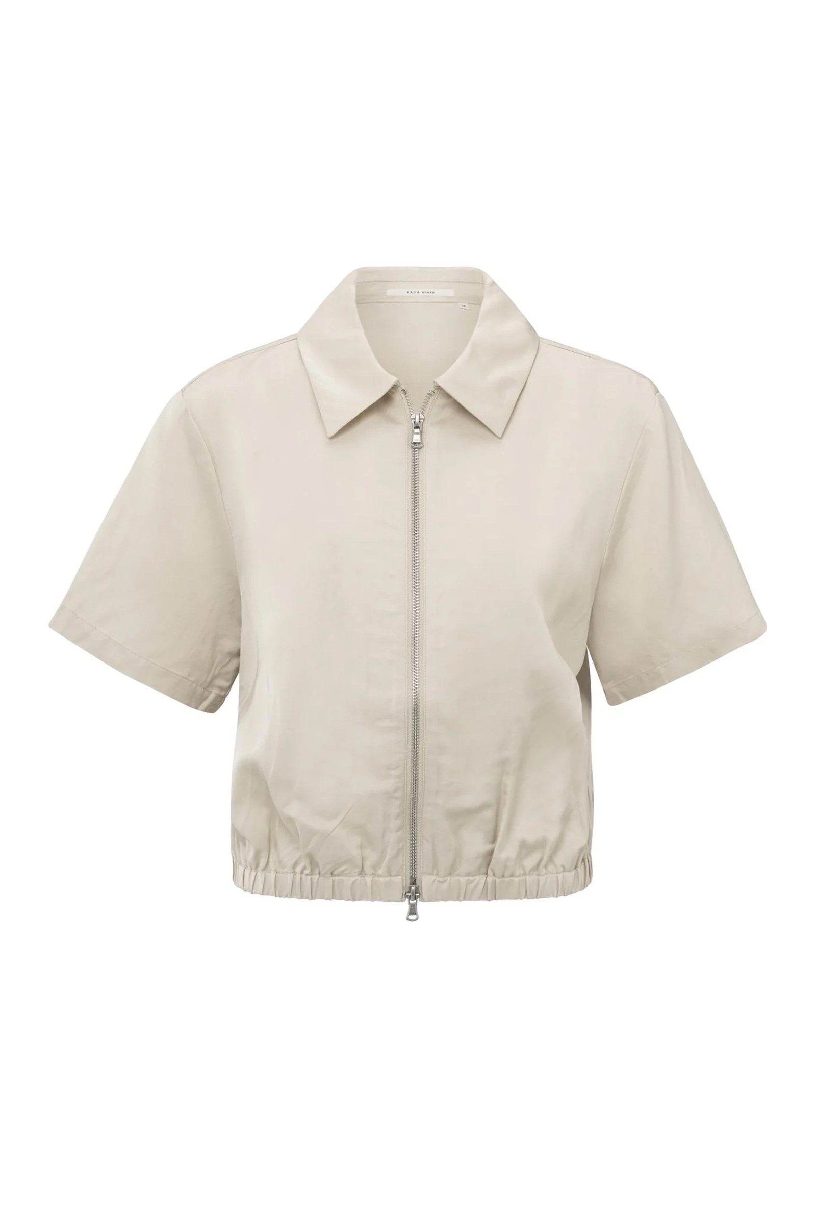 Yaya Satin shortsleeve jacket SUMMER SAND 1