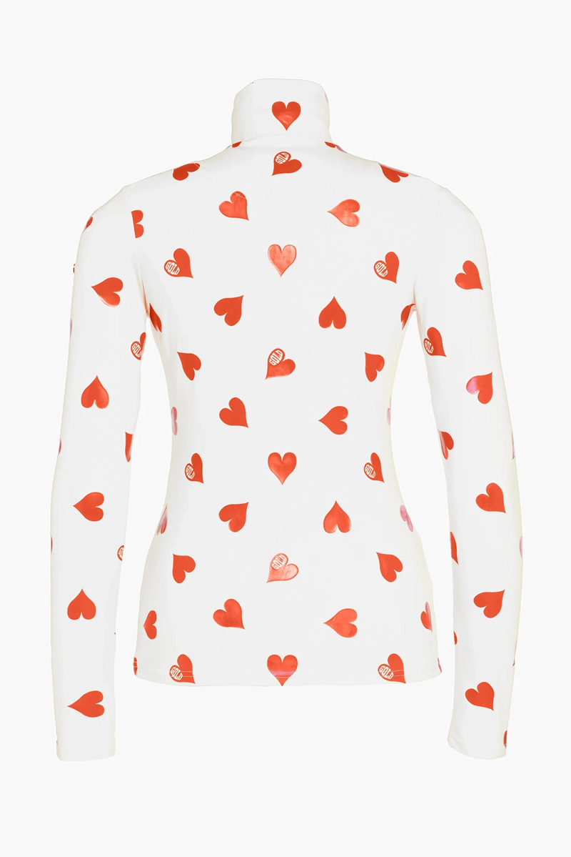 Wintersport dames pully+rits wit