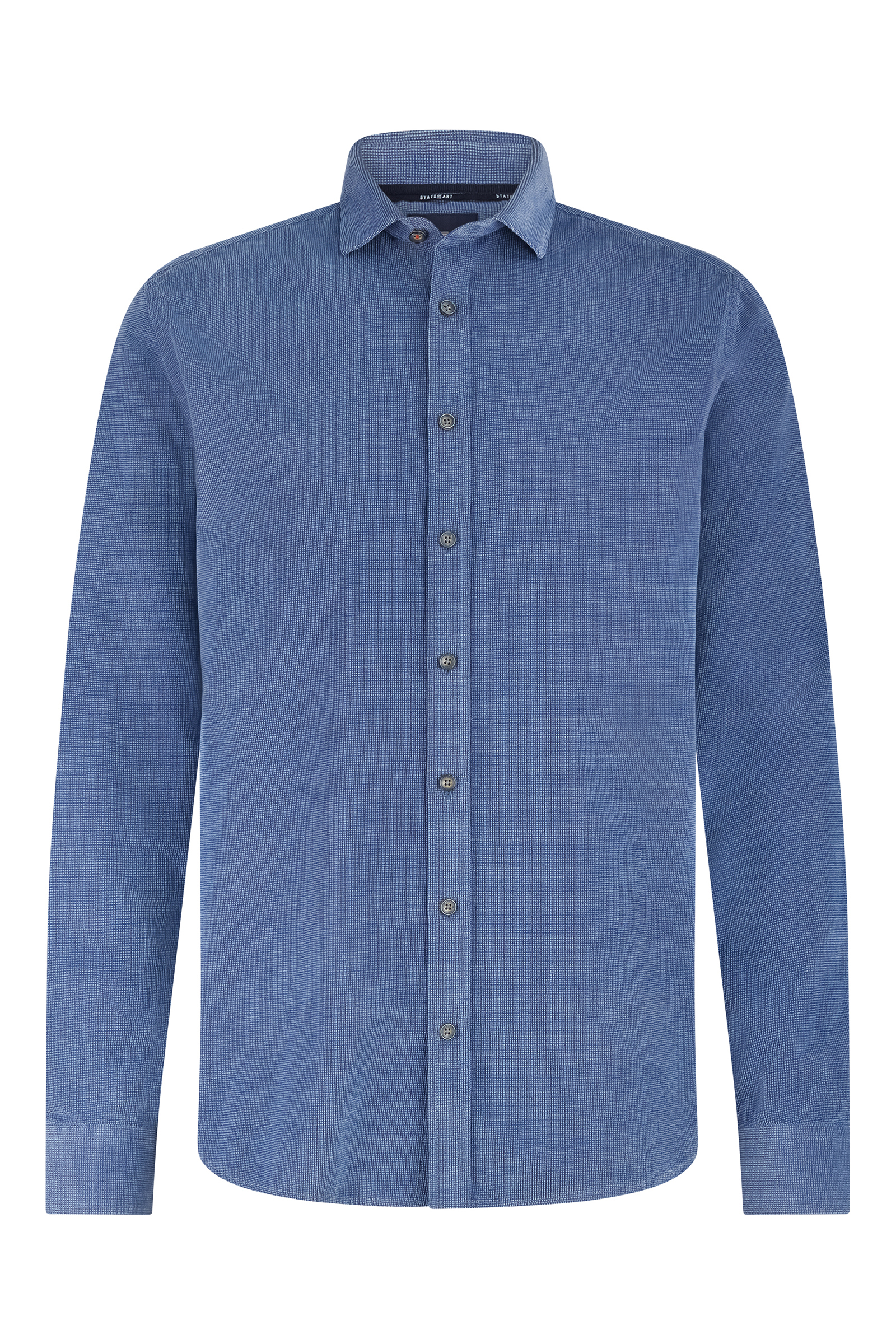 Heren overhemd lm casual grijs