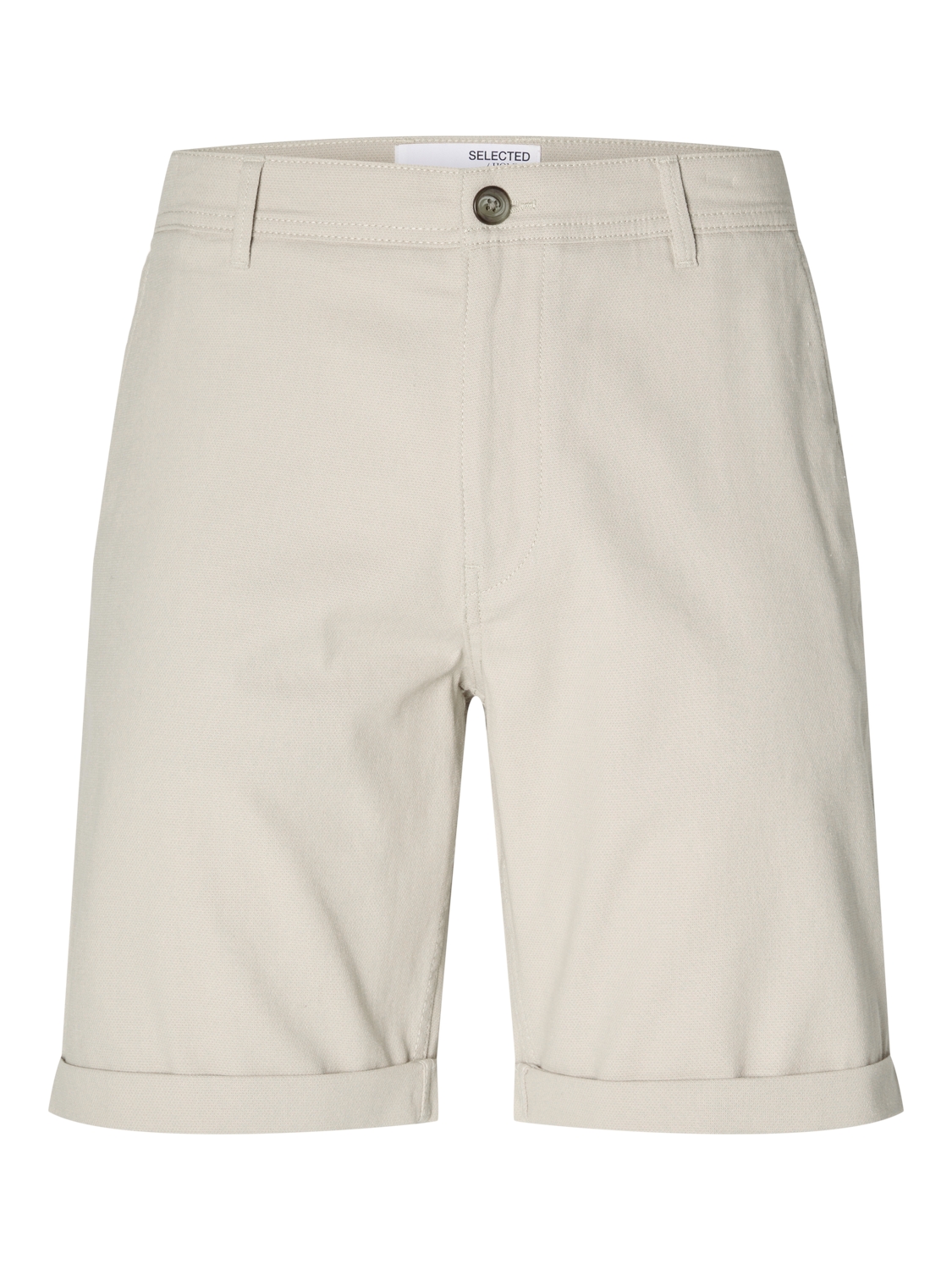 Selected SLHSLIM-LUTON FLEX SHORTS NOOS 276277002-Pure Cashmere/W. OATMEAL 1