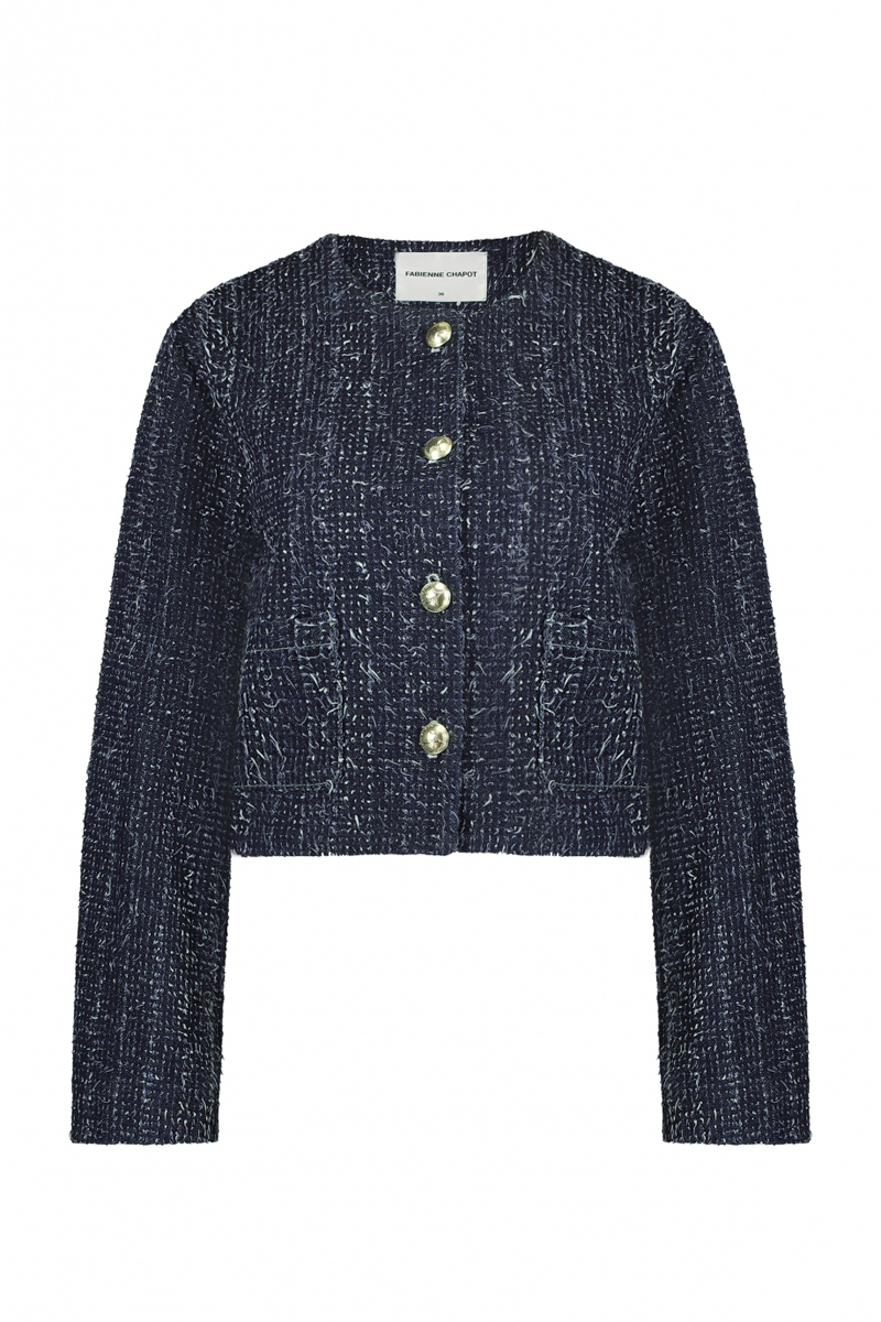 Fabienne Chapot Davis Denim Blazer Blauw-1 1