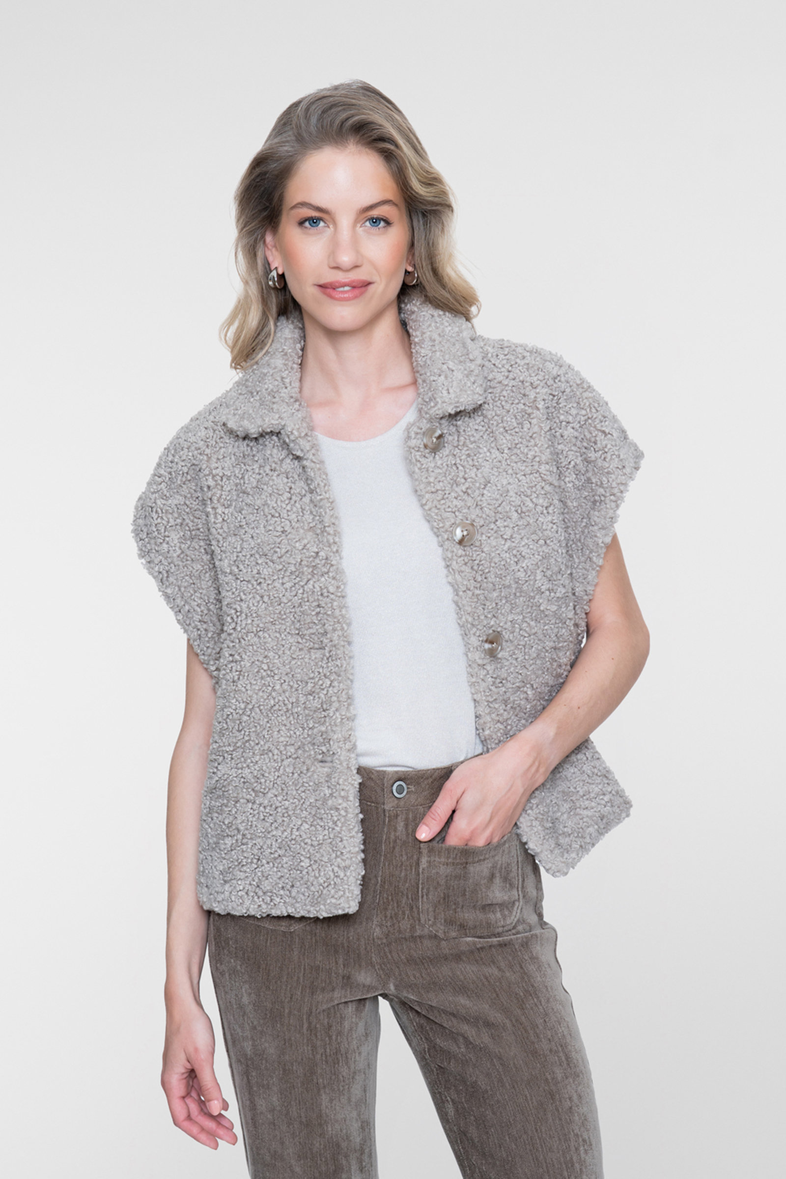 Dames gilet bruin