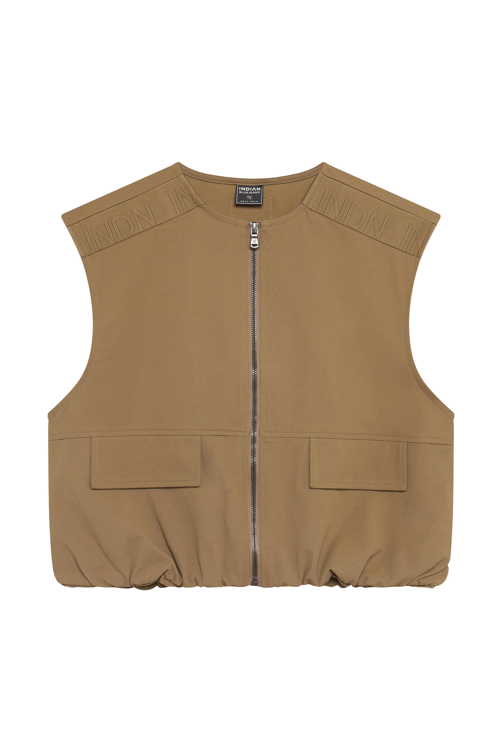 Meisjes gilet bruin