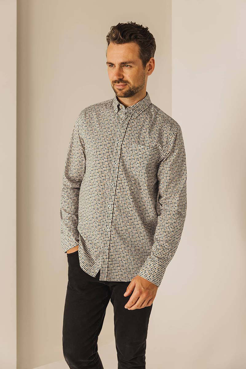 Heren overhemd lm casual wit