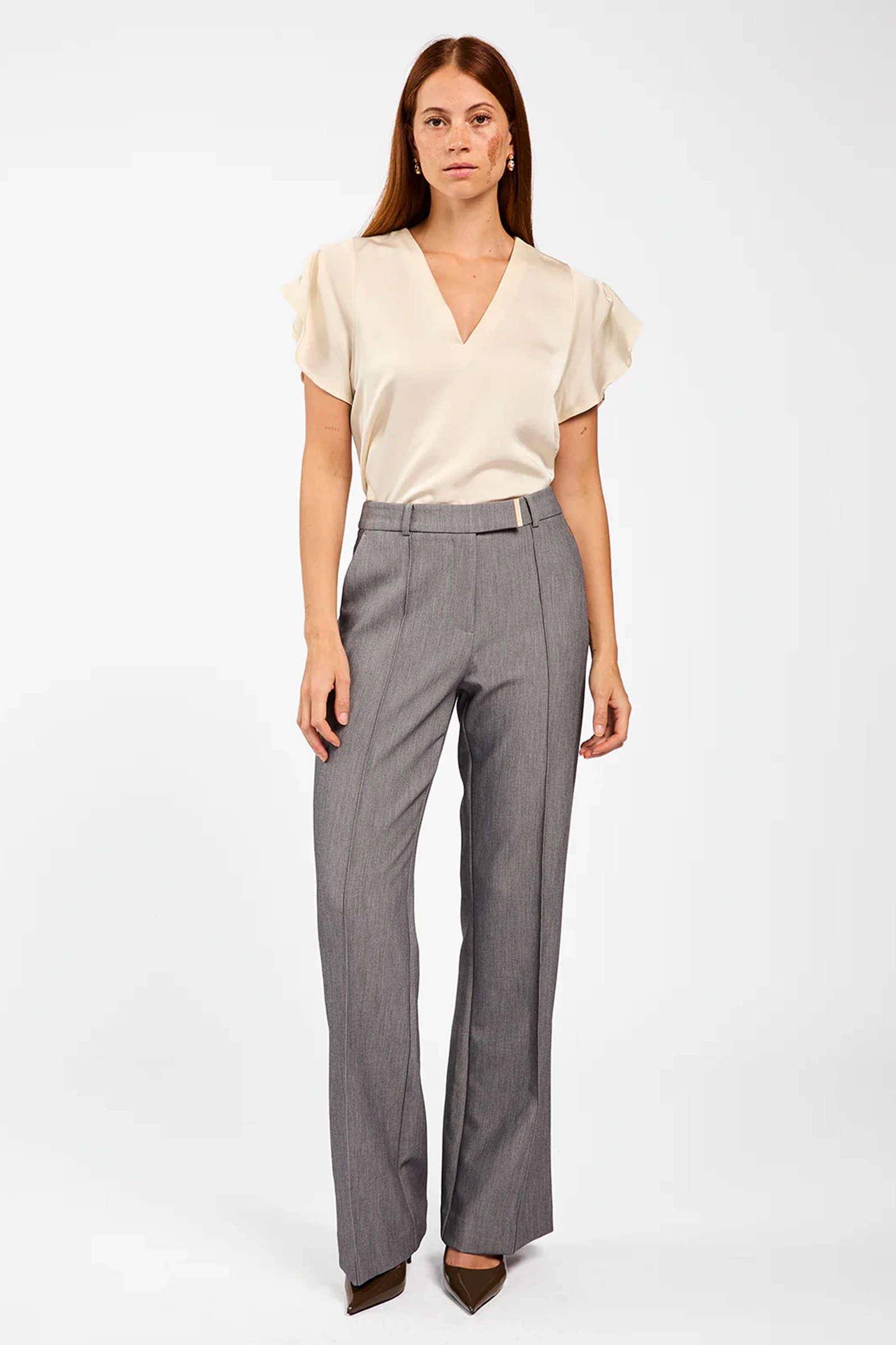 Dames broek grijs