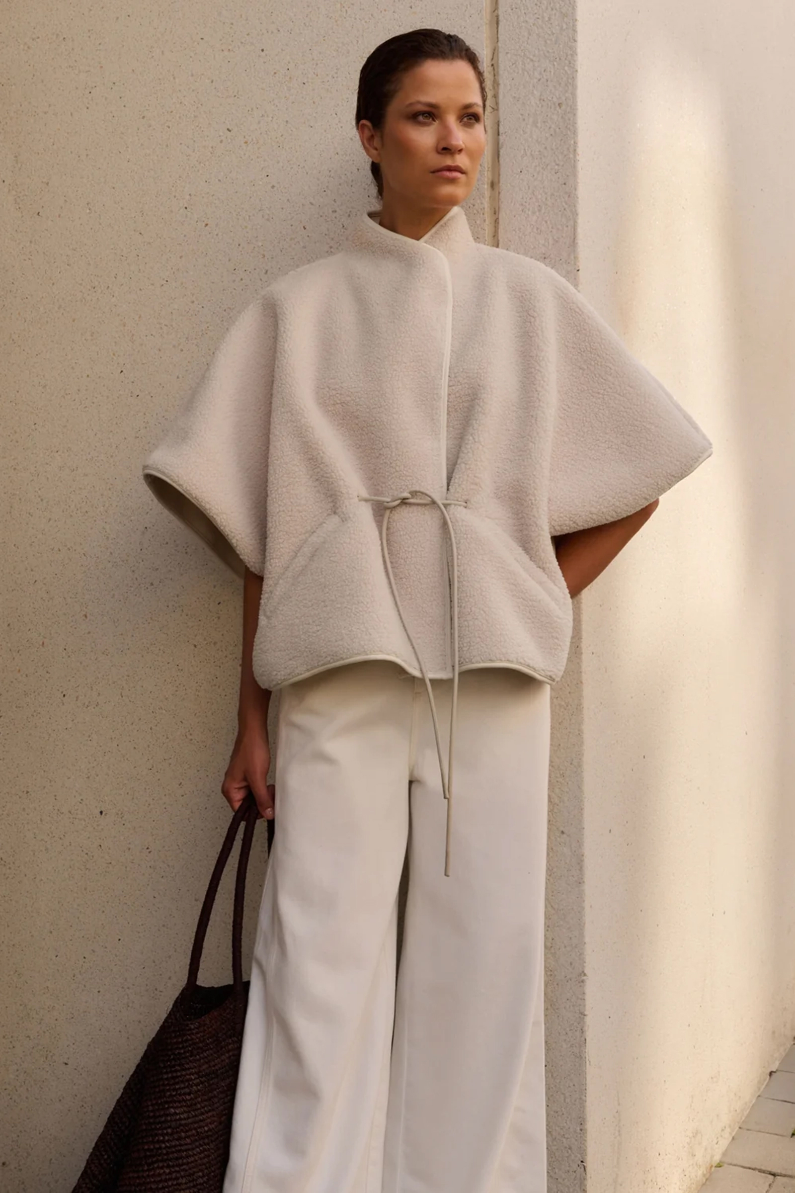Dames vest ecru