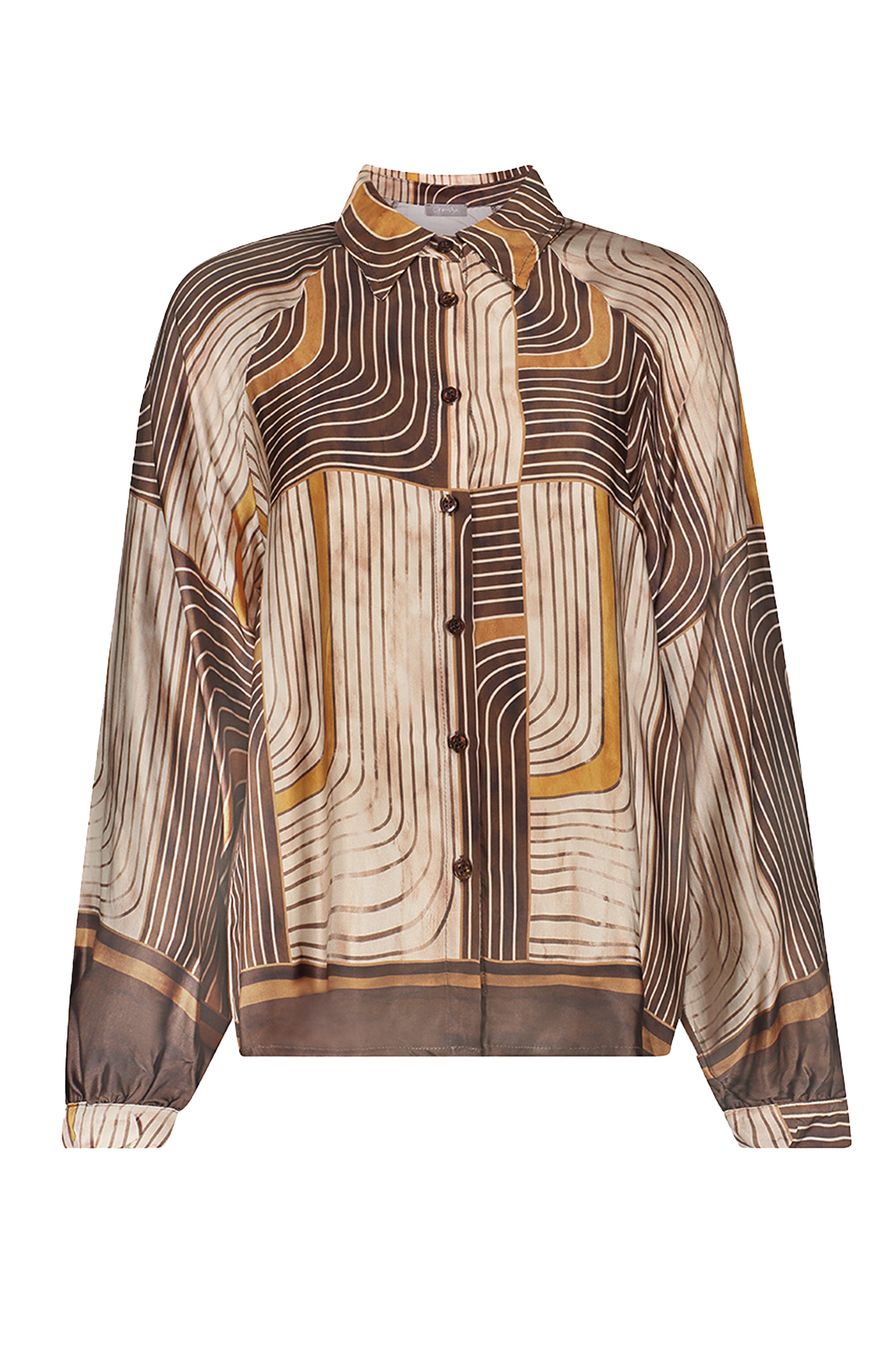 Dames blouse lange mouw paars