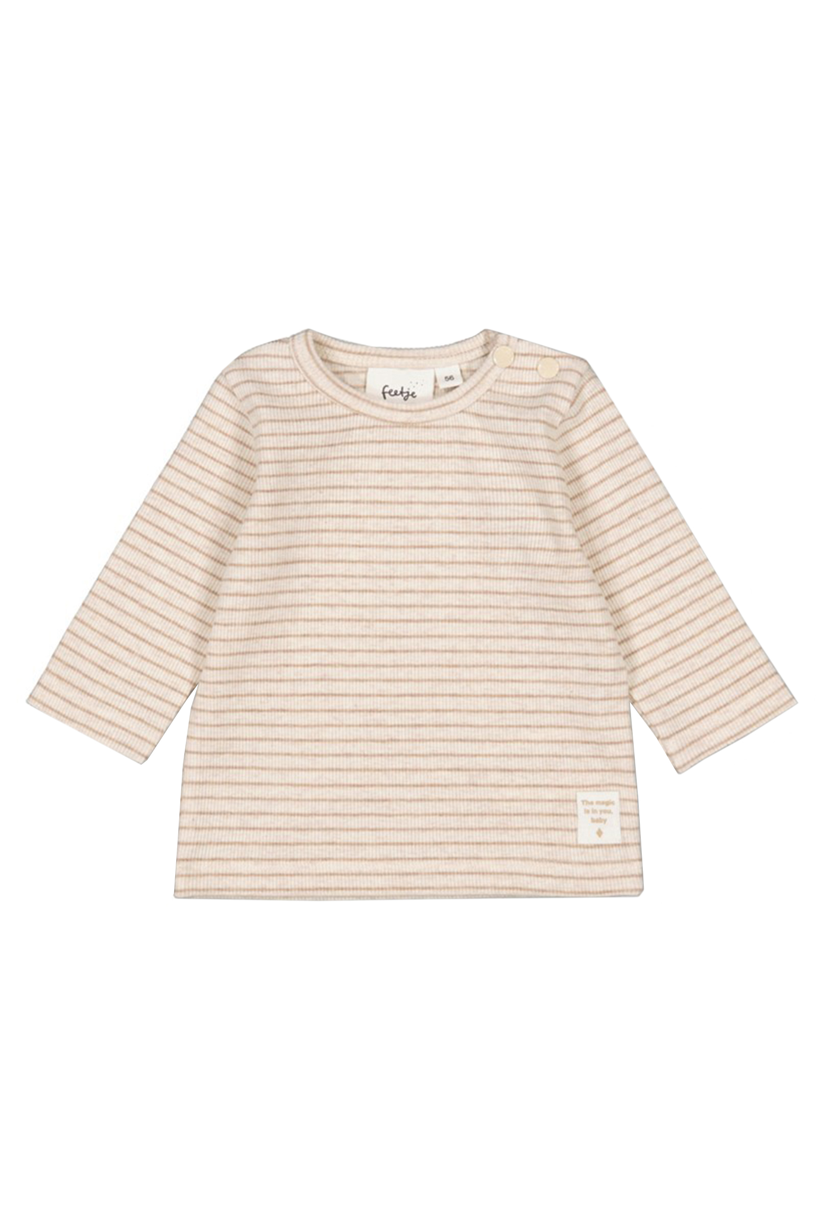 Baby t-shirt lange mouw ecru