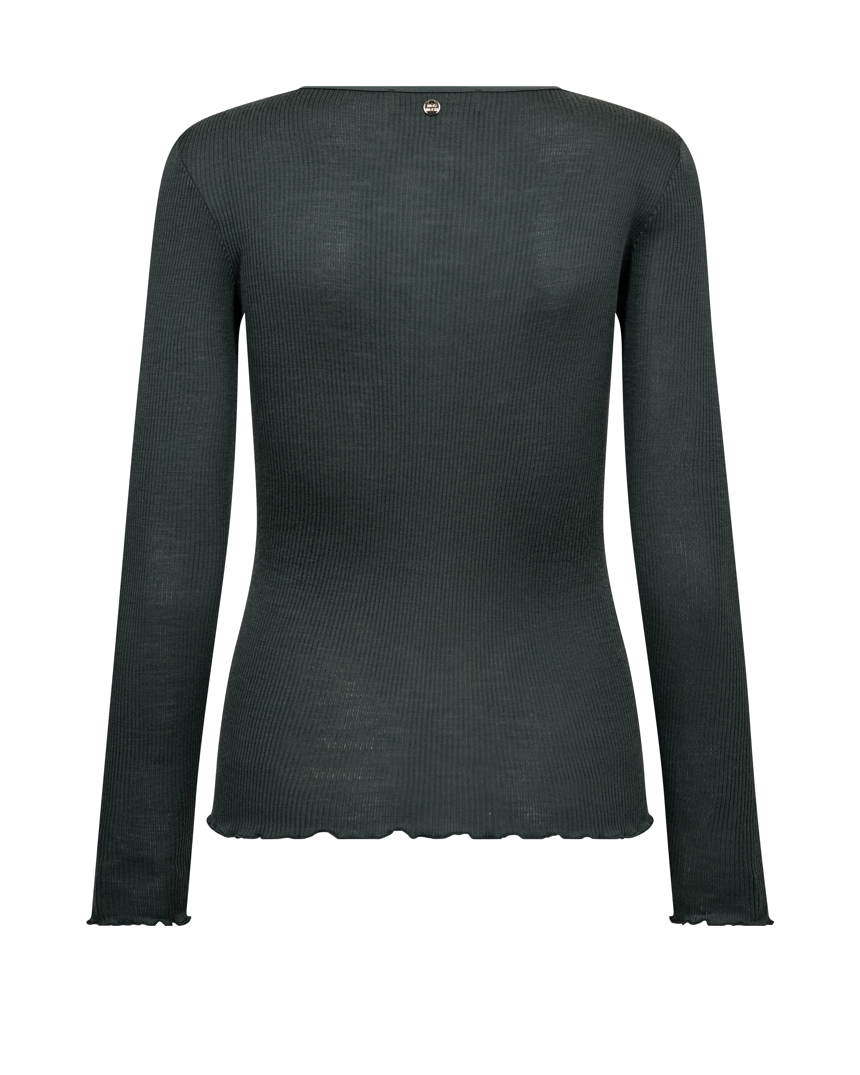 Dames t-shirt lange mouw grijs