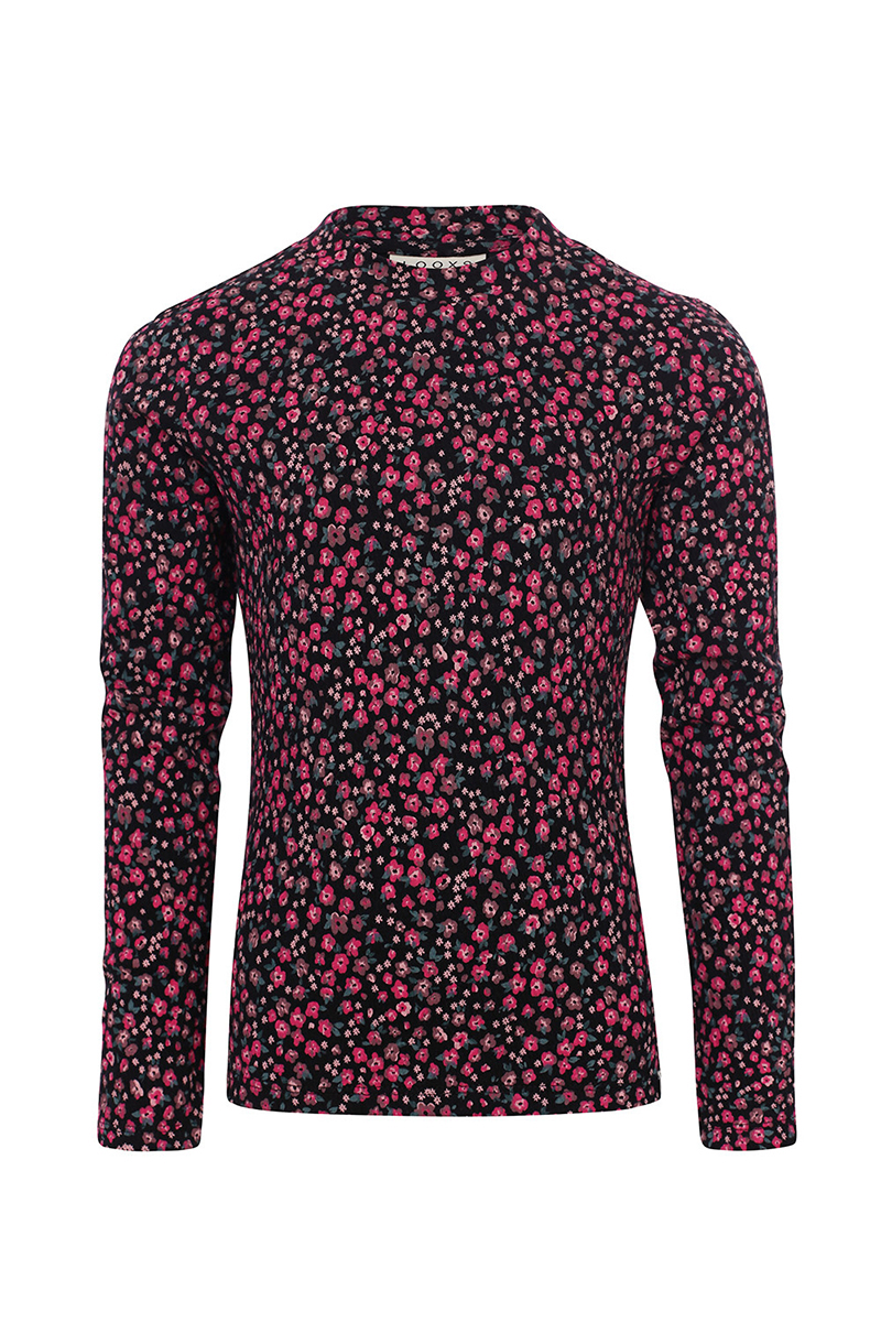Meisjes t-shirt lange mouw zwart