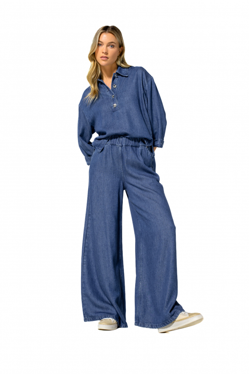 Dames broek blauw