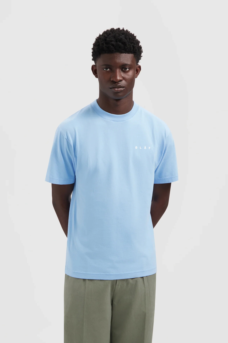 Heren t-shirt kortemouw blauw