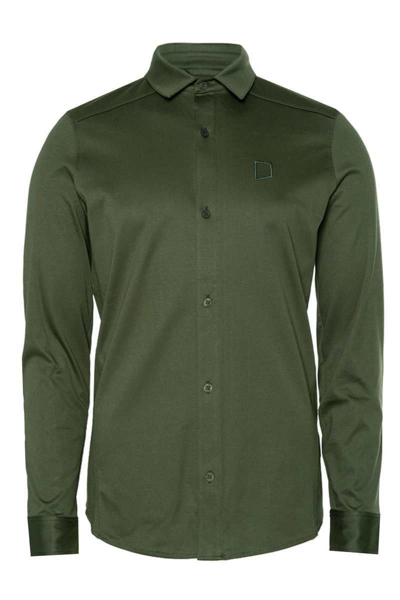 Heren overhemd lm casual groen