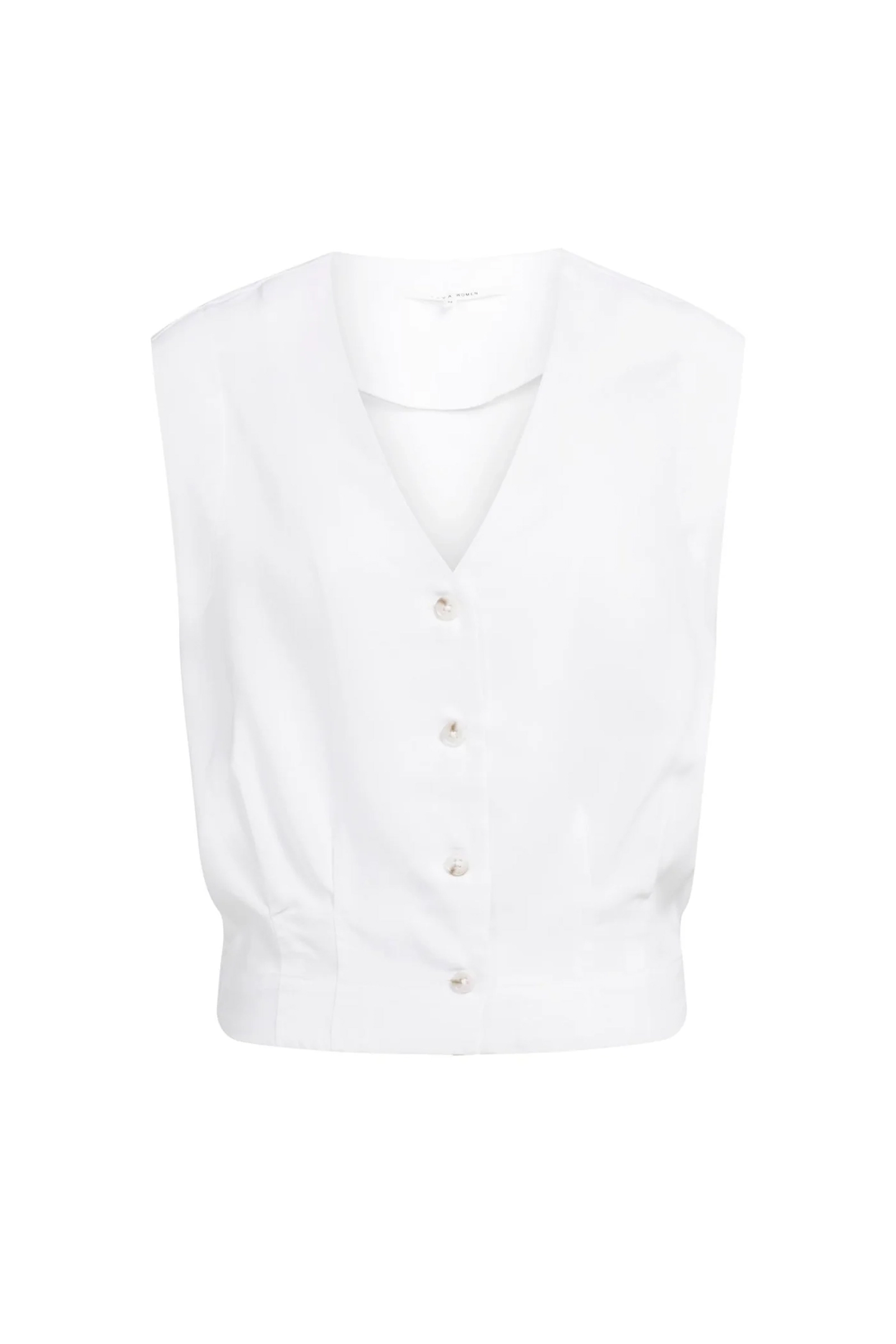 Dames blouse lange mouw wit