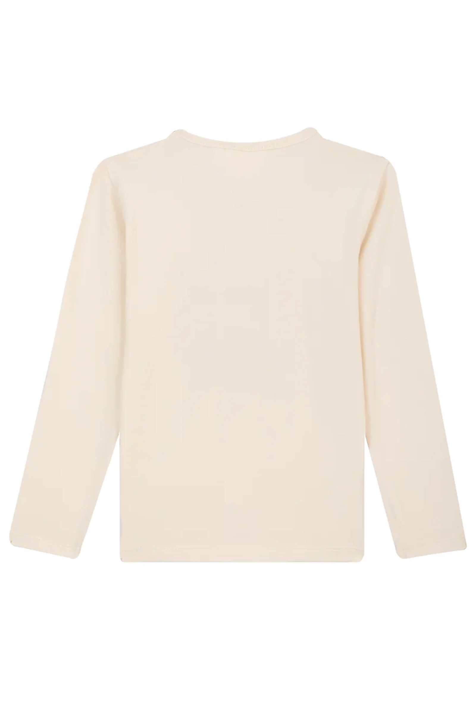 Meisjes t-shirt lange mouw ecru