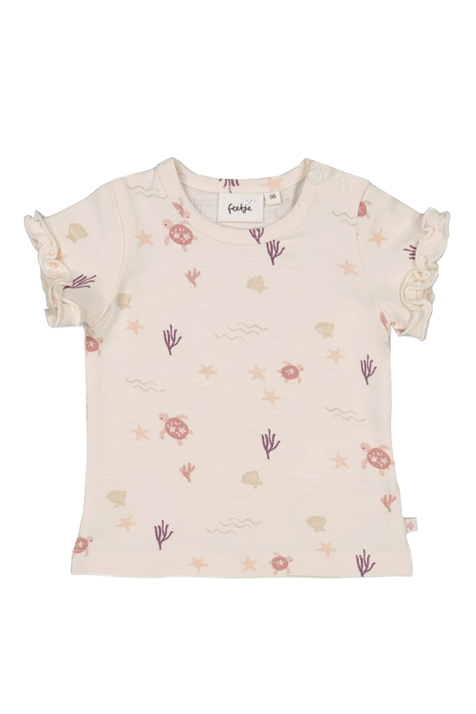 Baby t-shirt korte mouw ecru