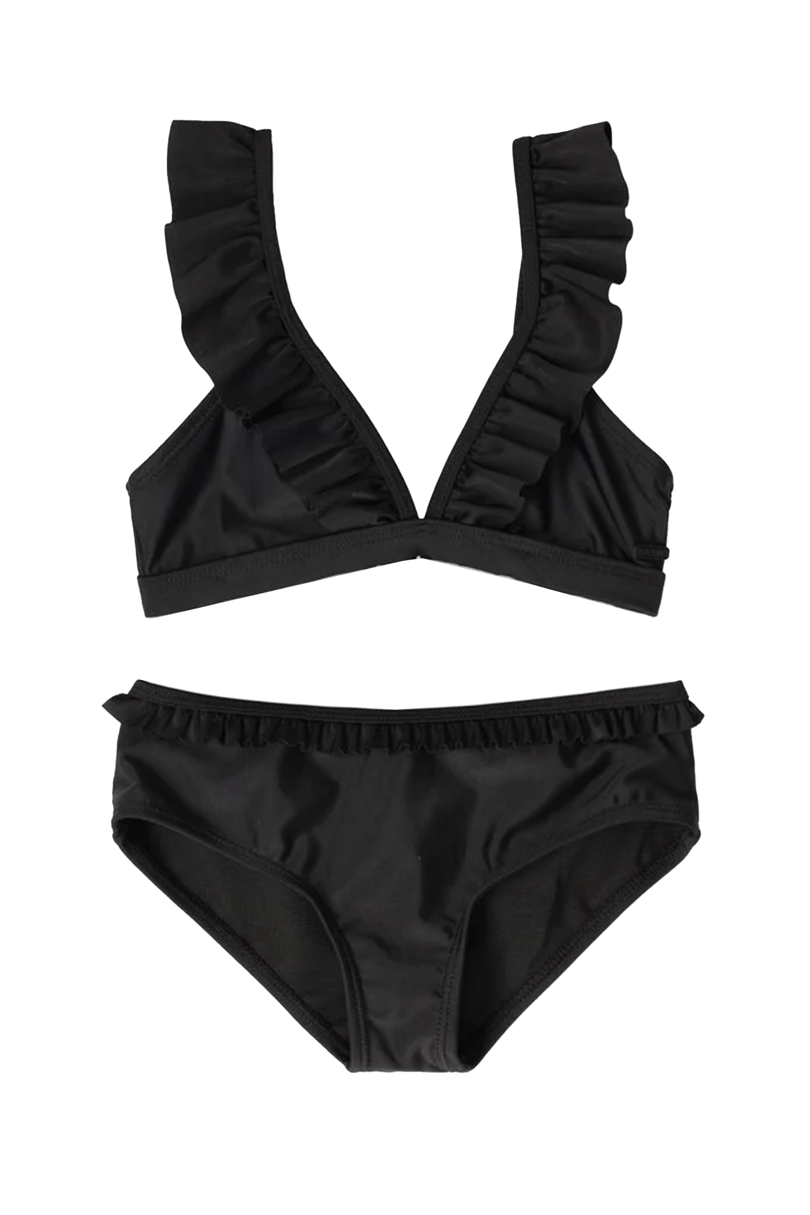 Bad/beach meisjes bikini zwart