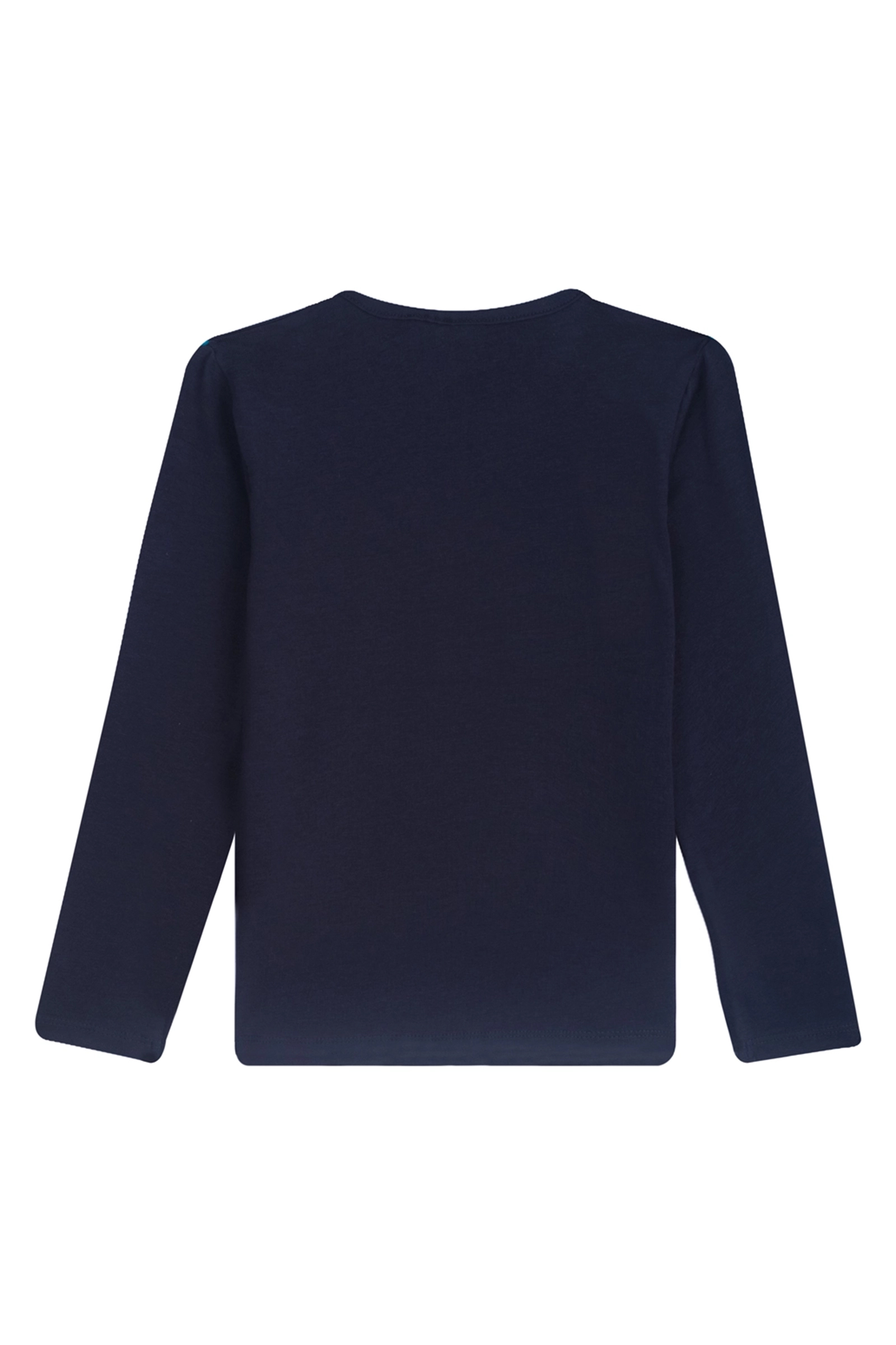 Meisjes t-shirt lange mouw blauw